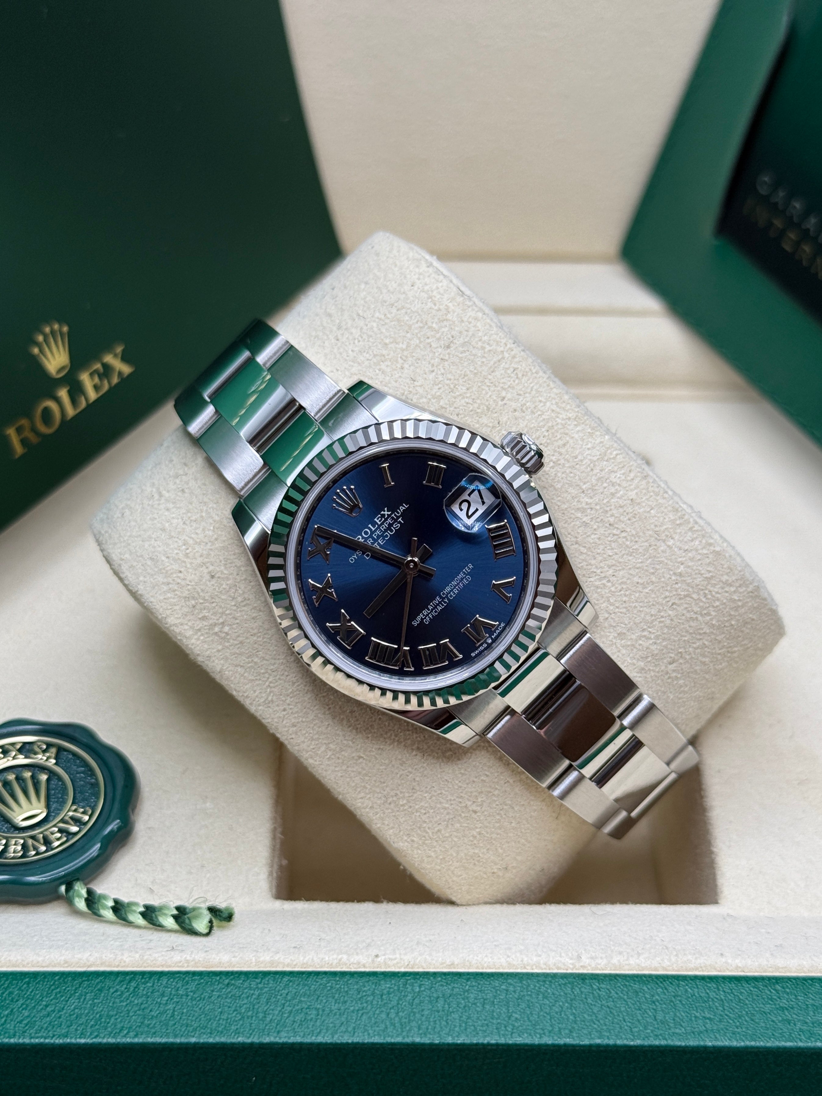 Datejust 31 Bright Blue Roman Luxury Watch