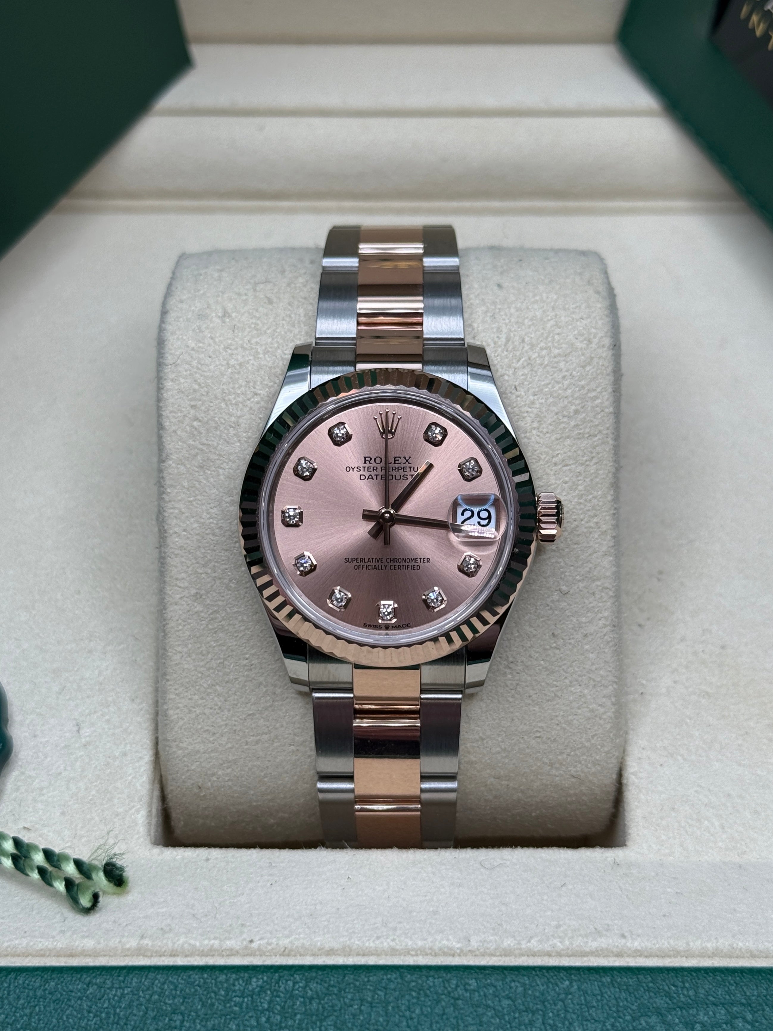 Datejust 31 Everose Gold Two-Tone Rose-Colour Diamond Luxury Watch