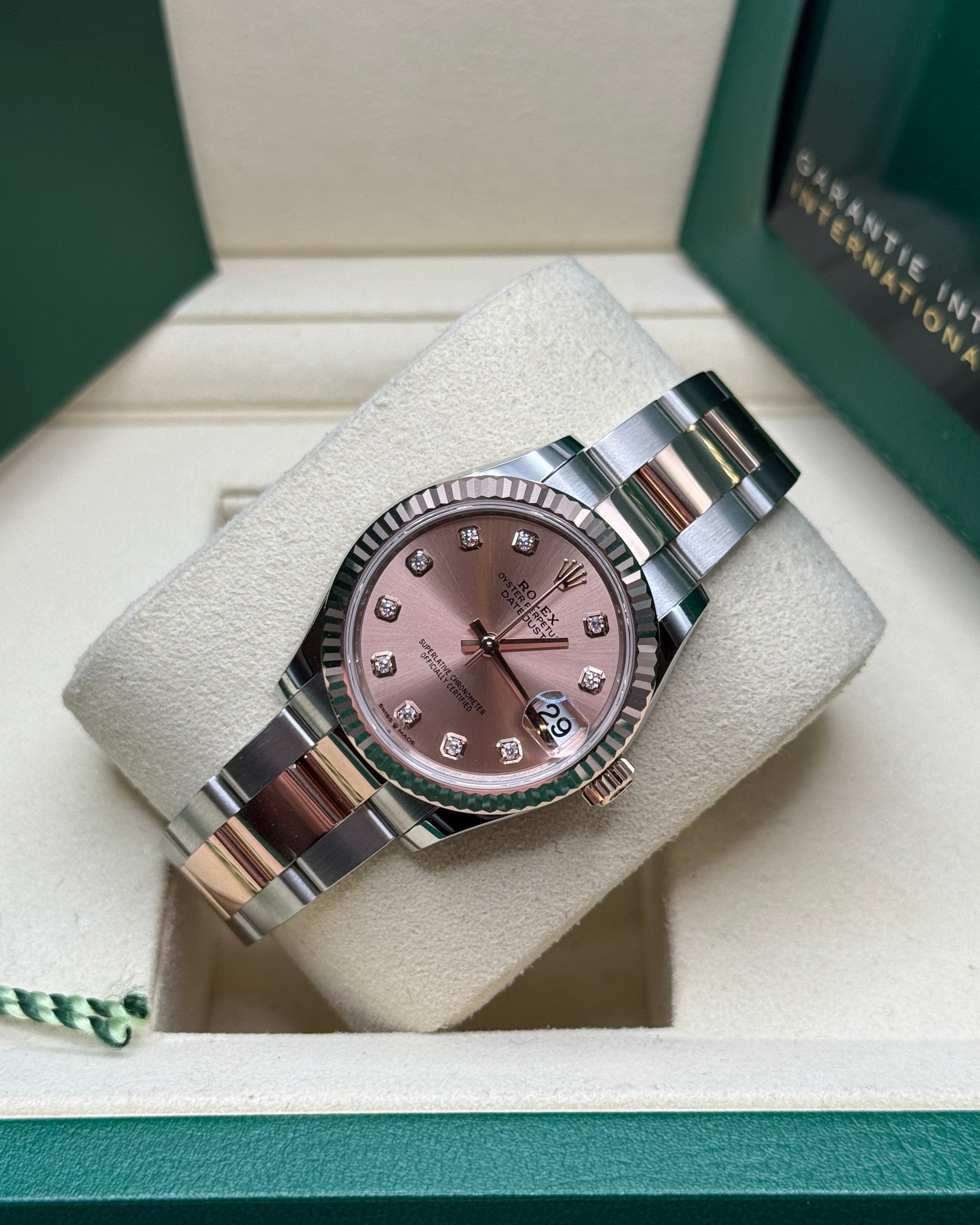 Datejust 31 Everose Gold Two-Tone Rose-Colour Diamond Luxury Watch