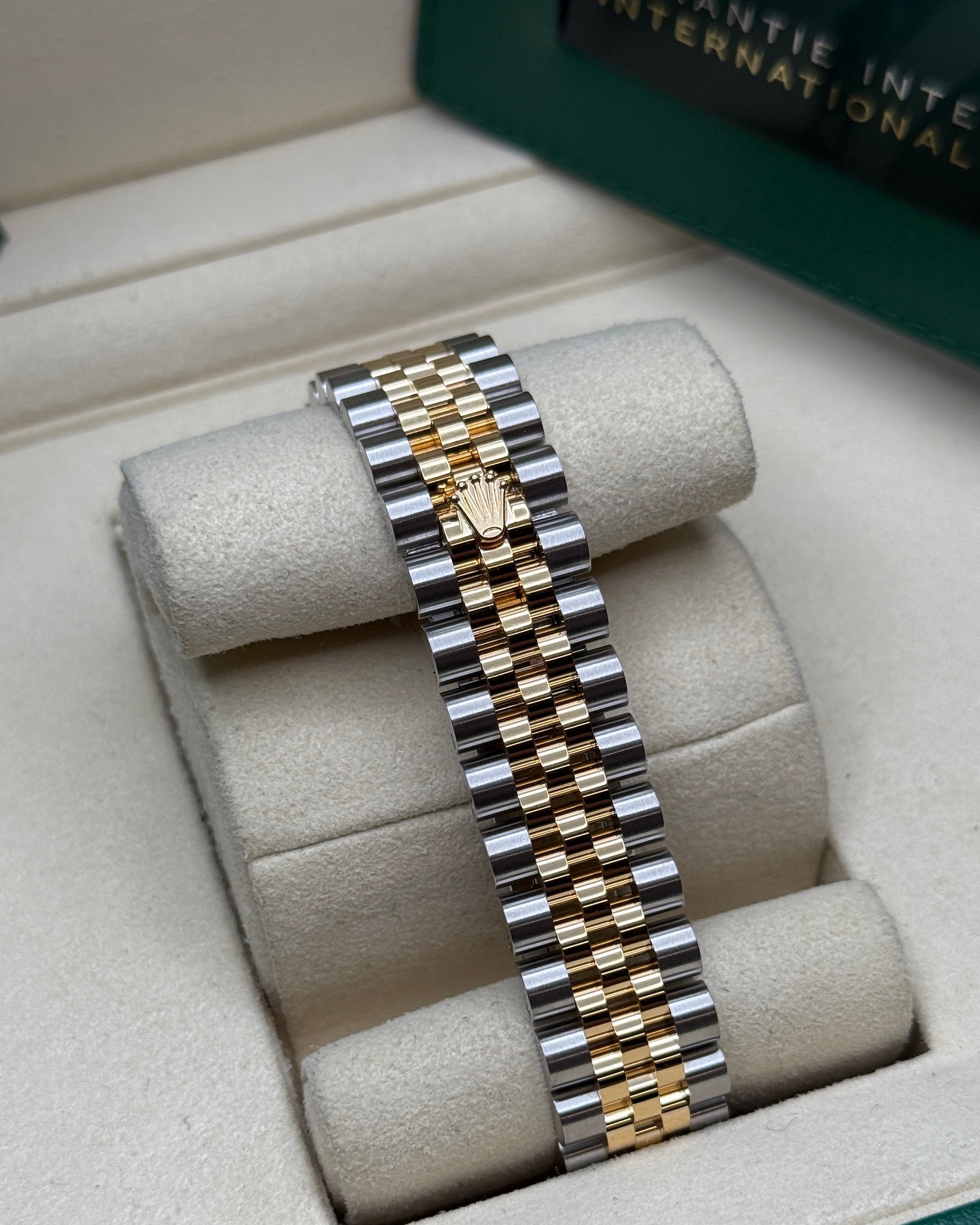 Datejust 31 Yellow Gold Two-Tone Mother of Pearl Diamond Luxury Watch