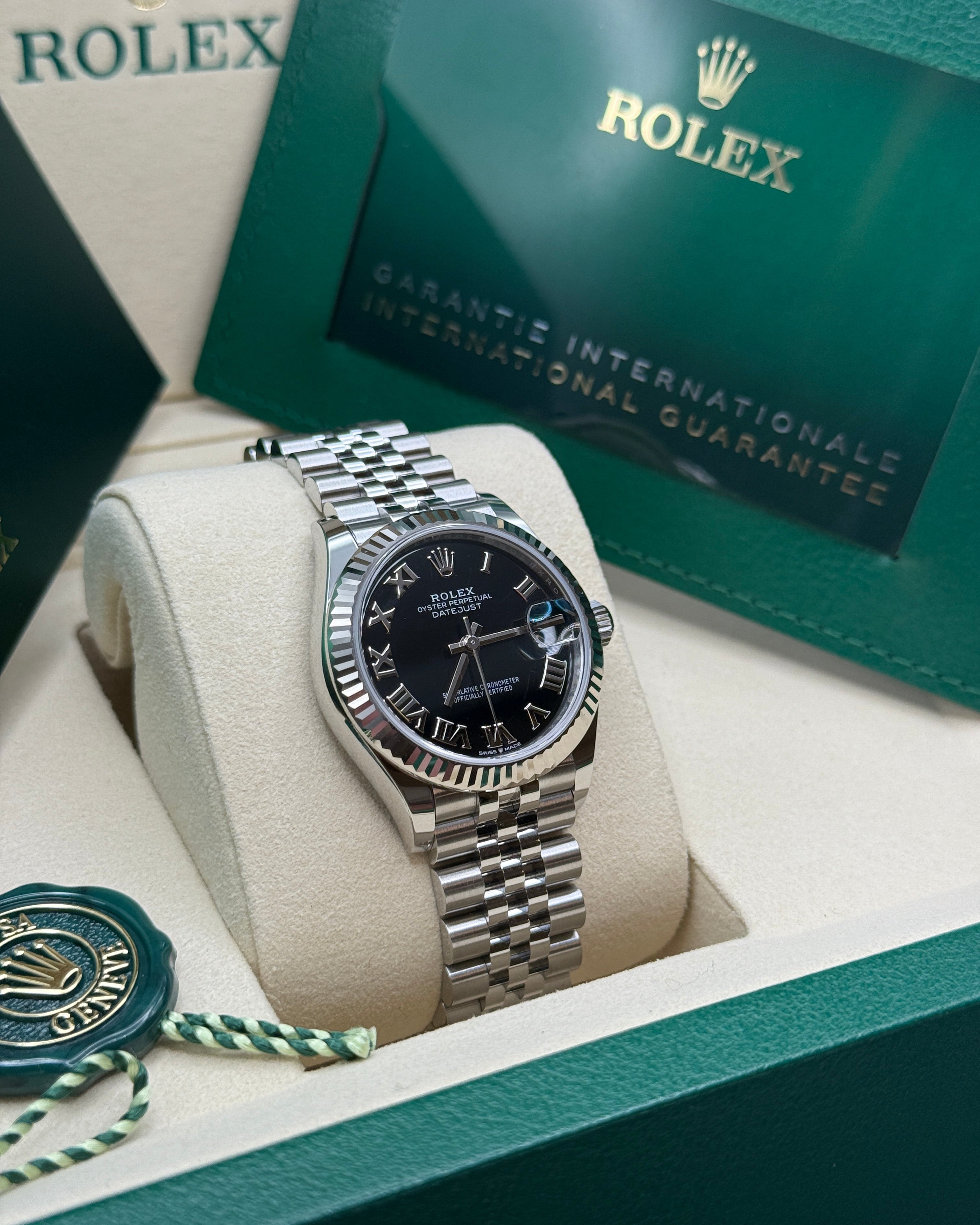 Datejust 31 Black Roman Luxury Watch