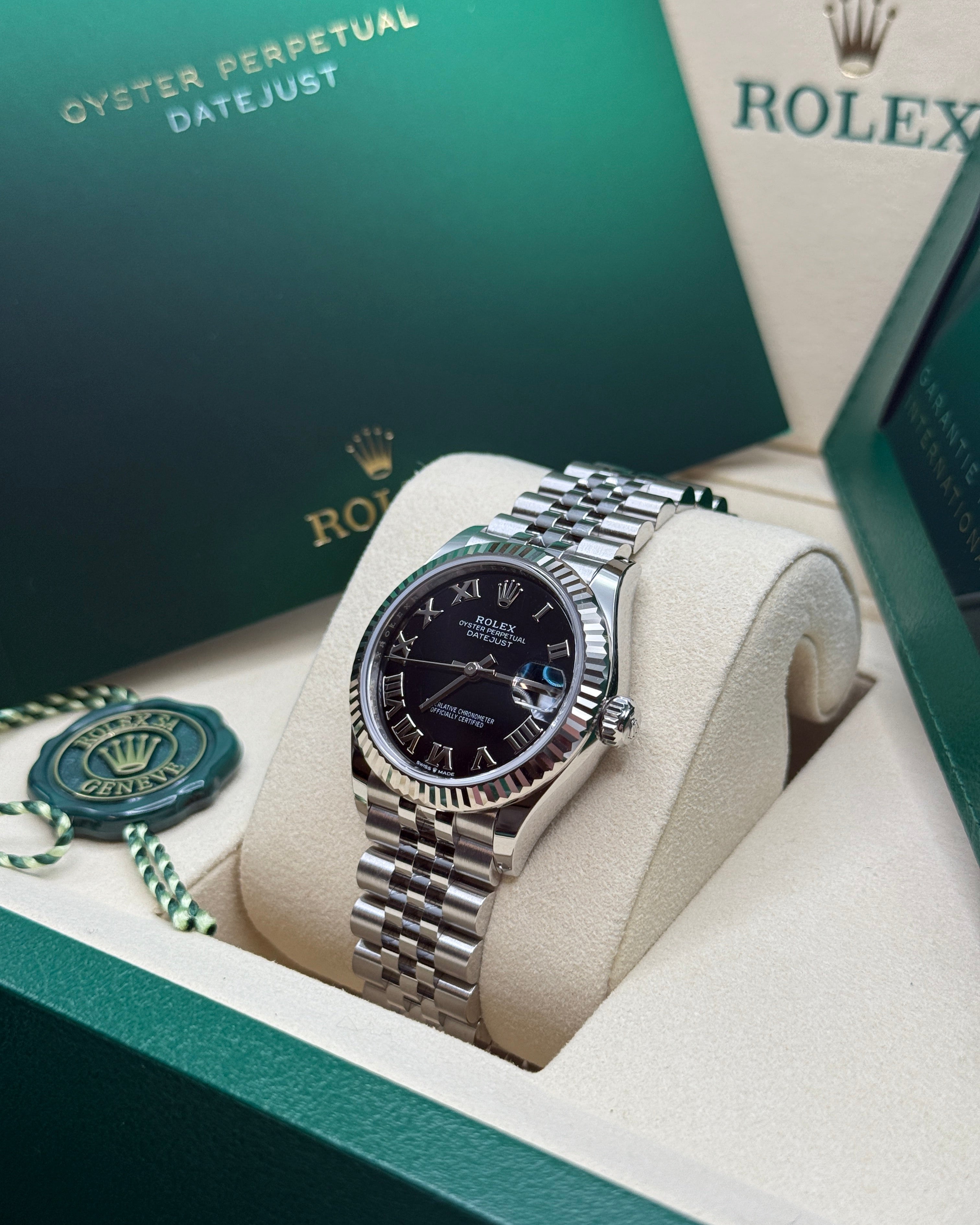 Datejust 31 Black Roman Luxury Watch