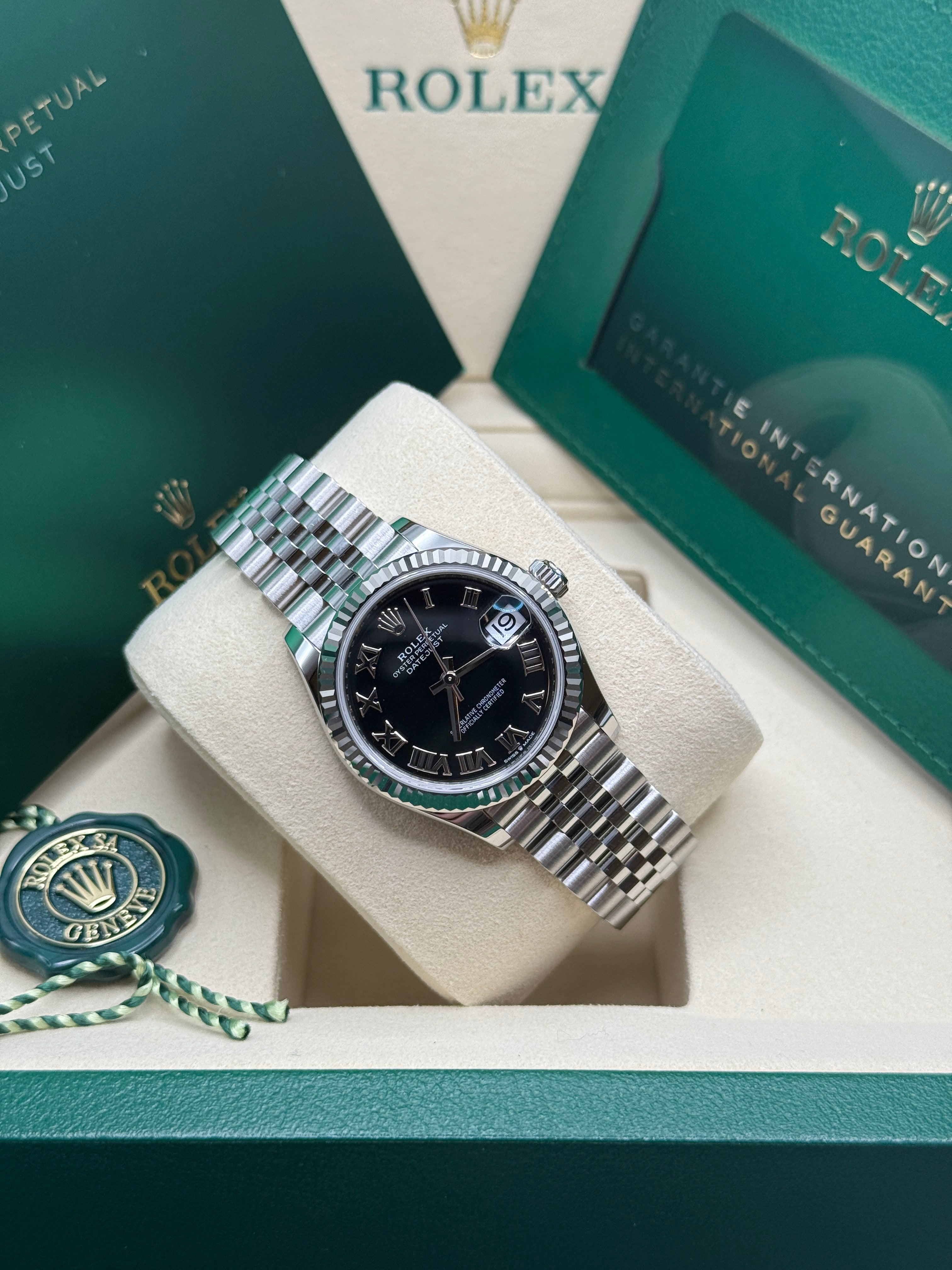 Datejust 31 Black Roman Luxury Watch