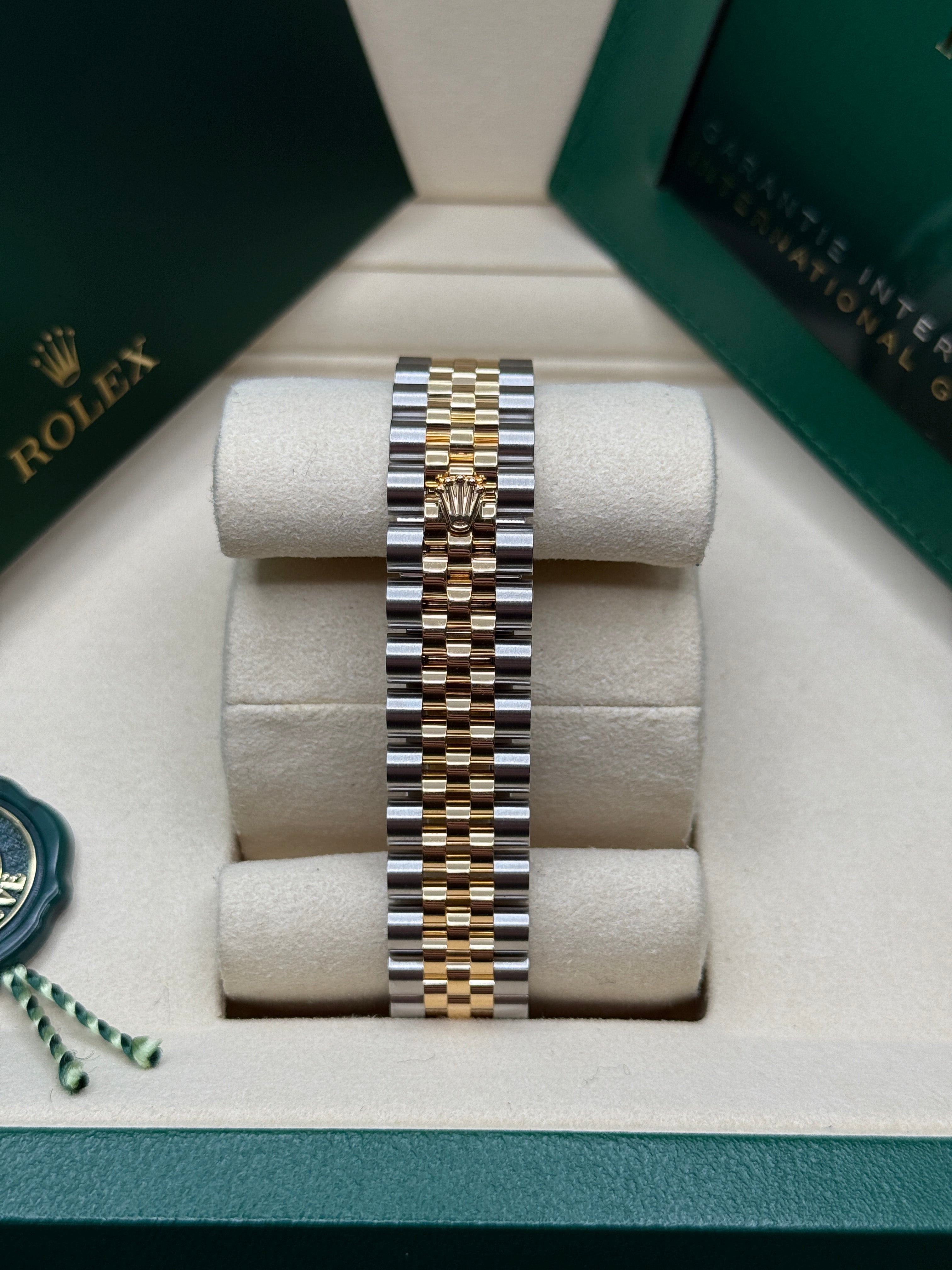 Datejust 31 Yellow Gold Two-Tone Mother of Pearl Diamond Luxury Watch