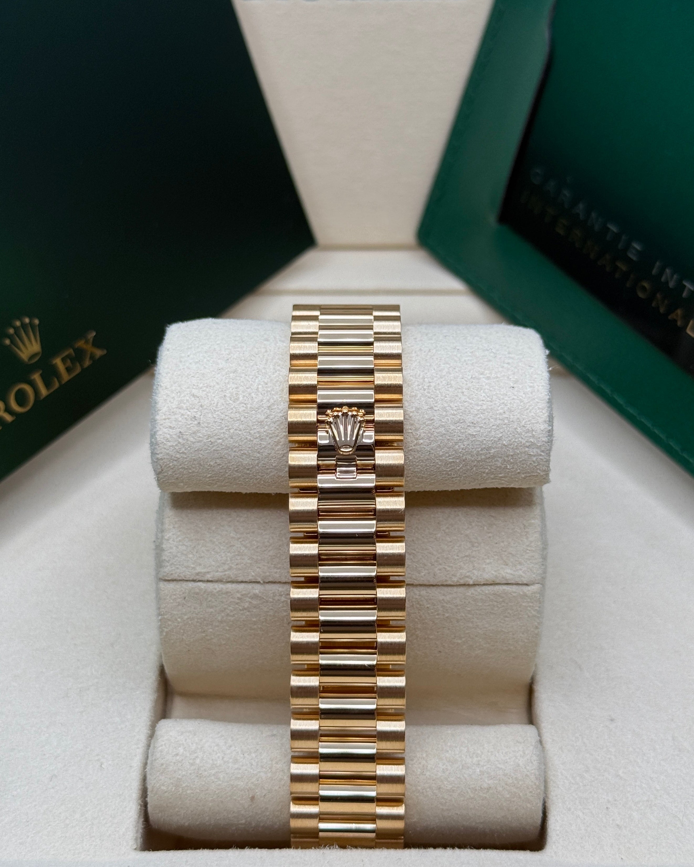 Datejust 31 Yellow Gold Olive Green Diamond Luxury Watch