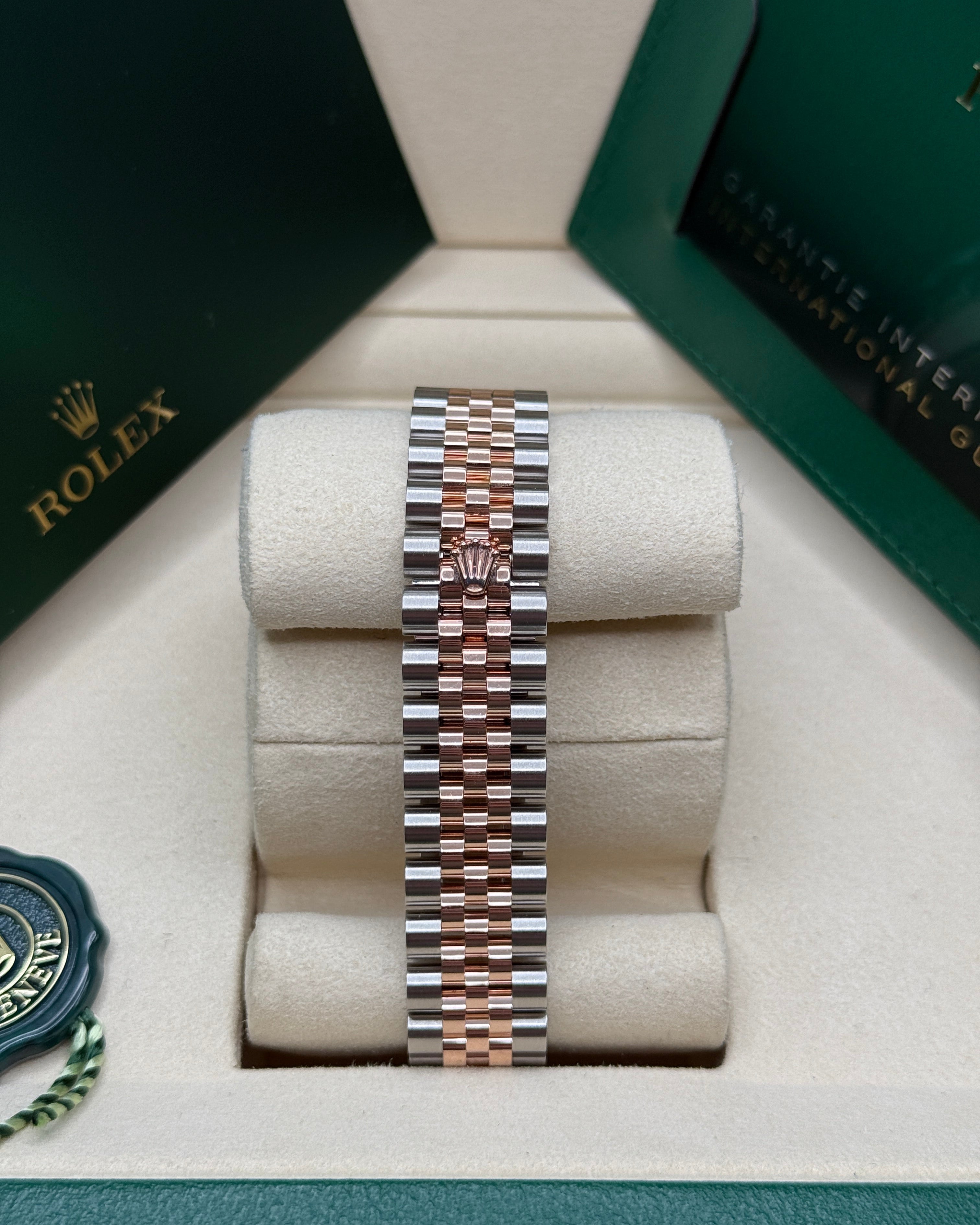 Datejust 31 Everose Gold Two-Tone White Roman Luxury Watch