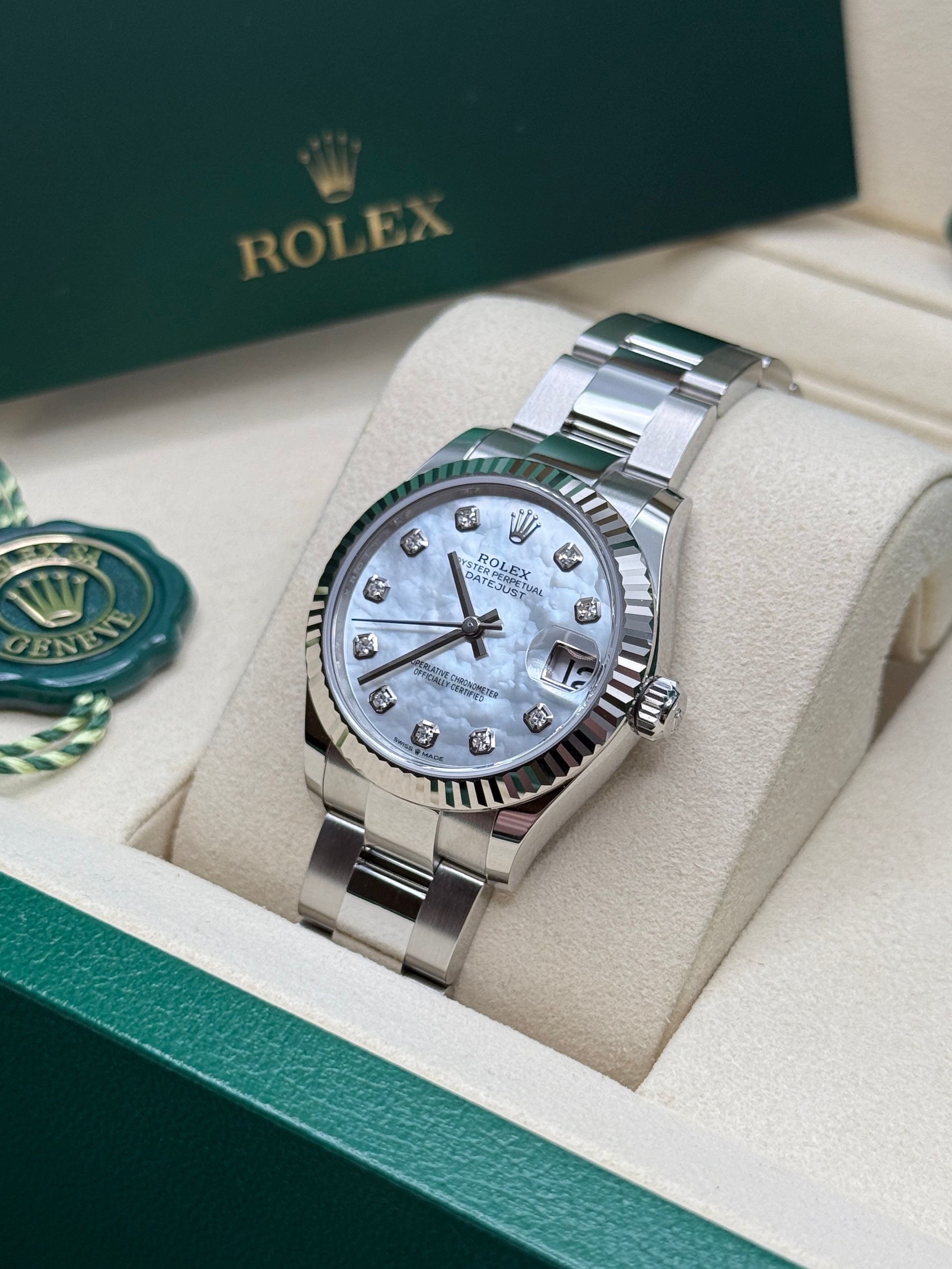 Datejust 31 Mother of Pearl Diamond Luxury Watch