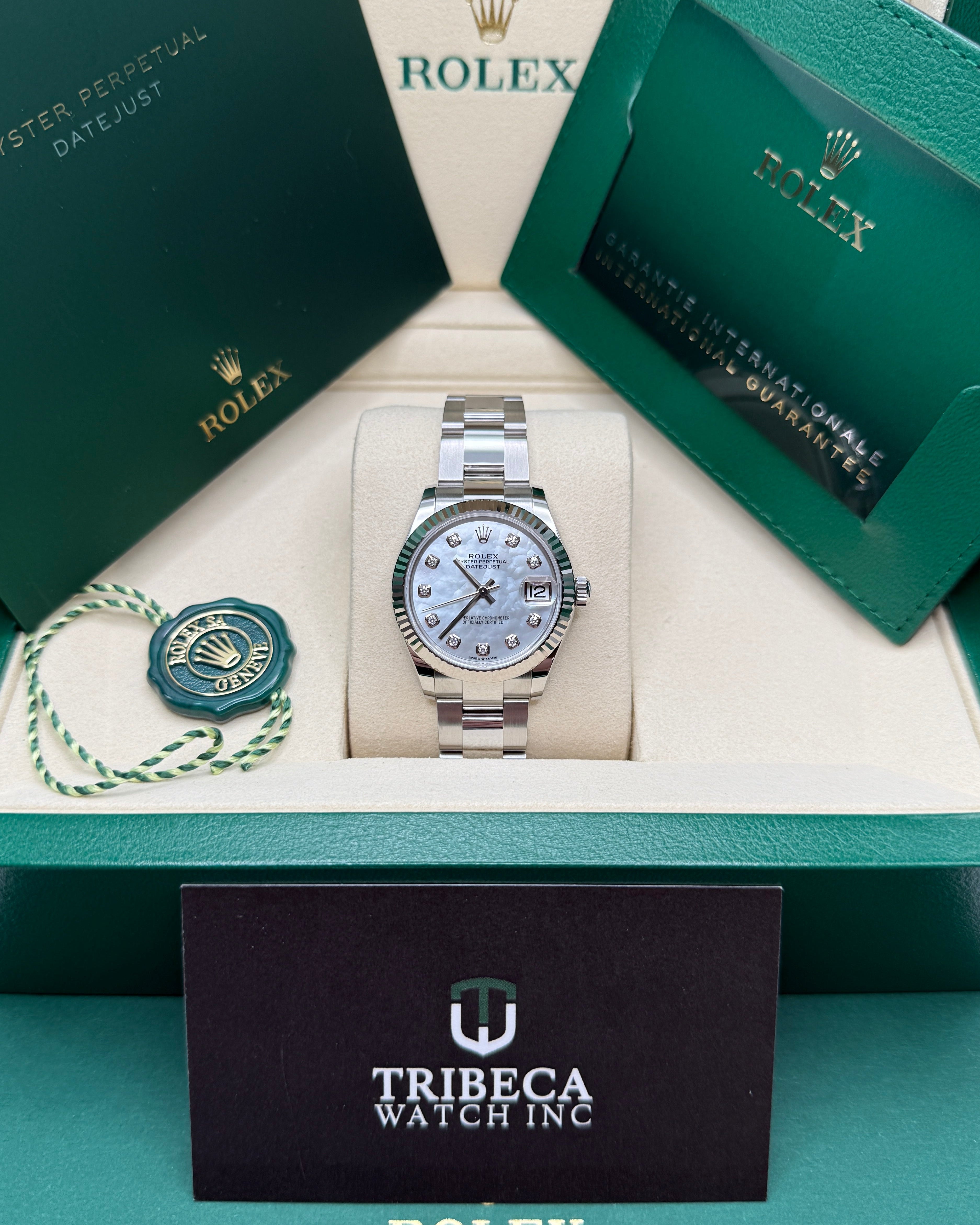 Datejust 31 Mother of Pearl Diamond Luxury Watch