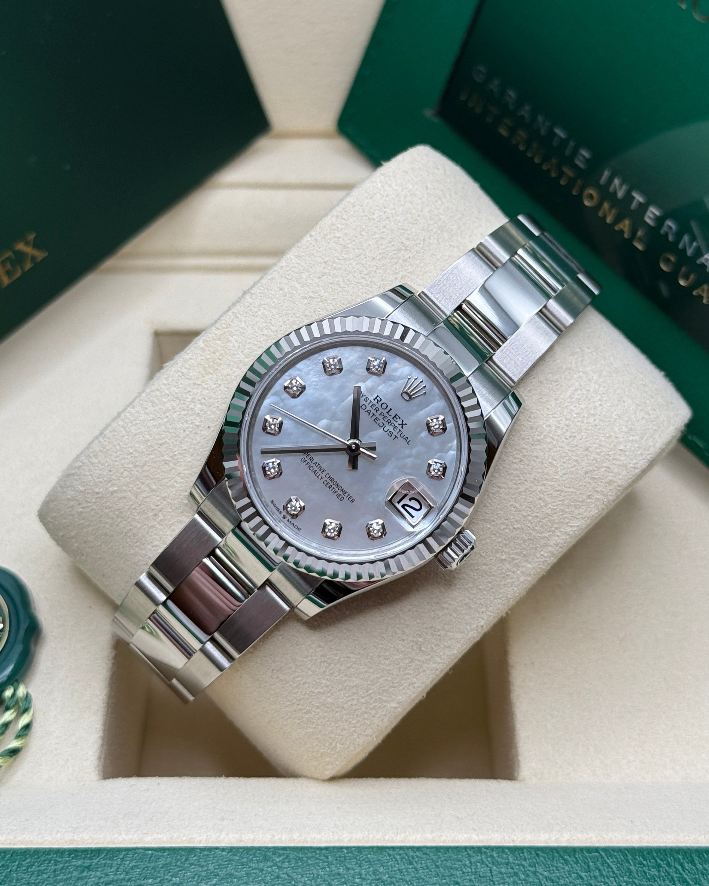 Datejust 31 Mother of Pearl Diamond Luxury Watch