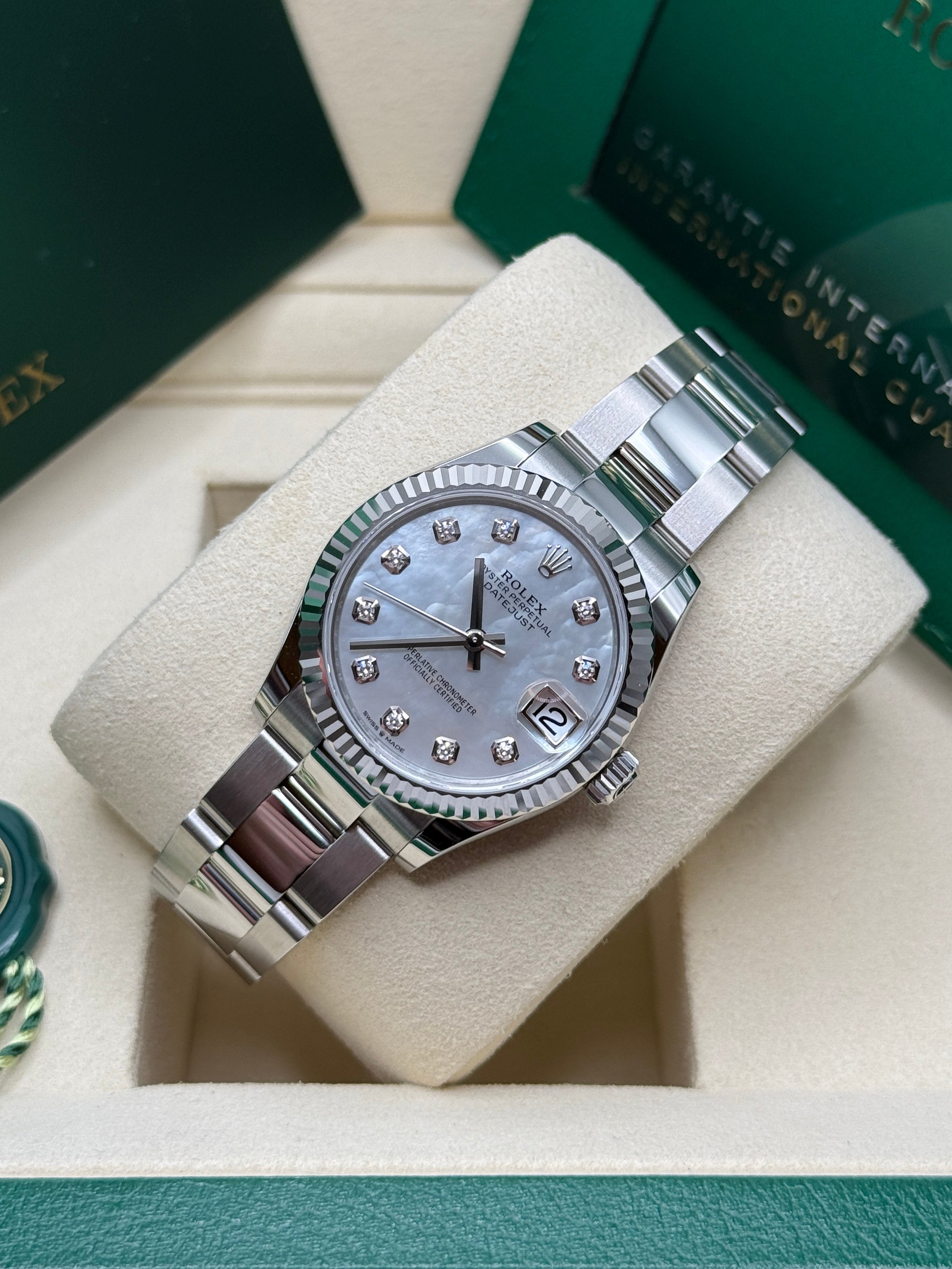 Datejust 31 Mother of Pearl Diamond Luxury Watch