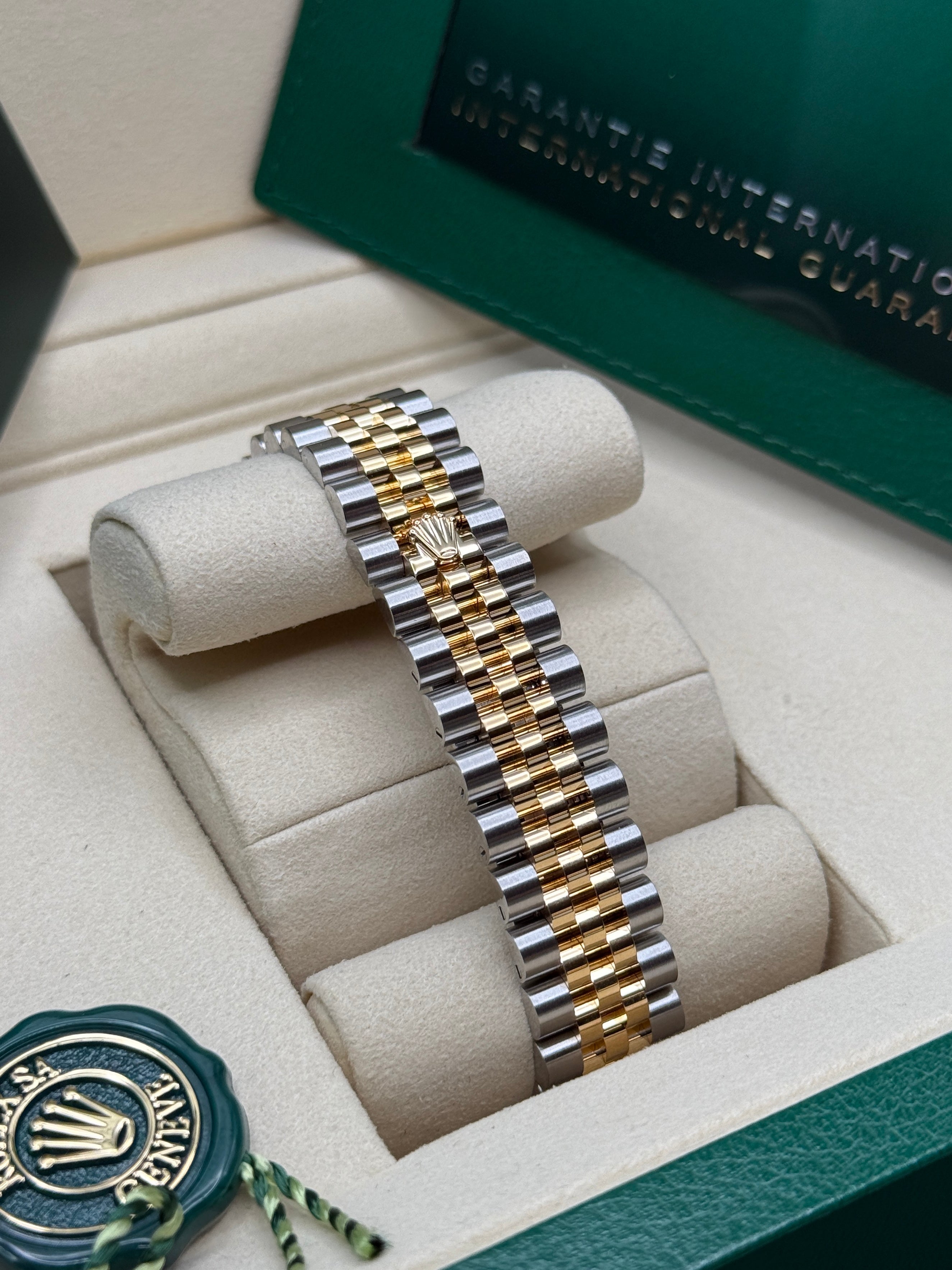 Datejust 31 Yellow Gold Two-Tone Champagne Diamond Luxury Watch