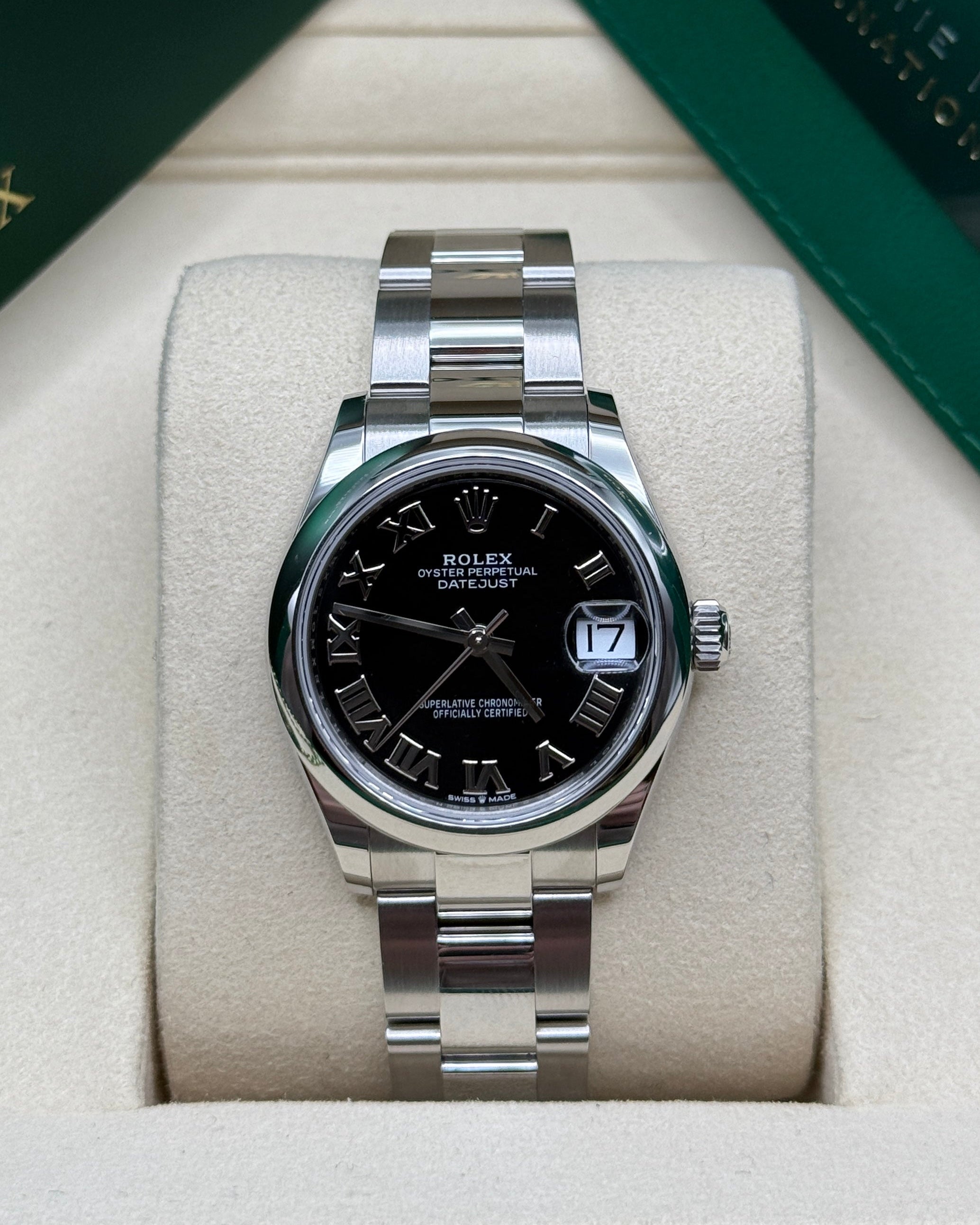 Datejust 31 Black Roman Luxury Watch