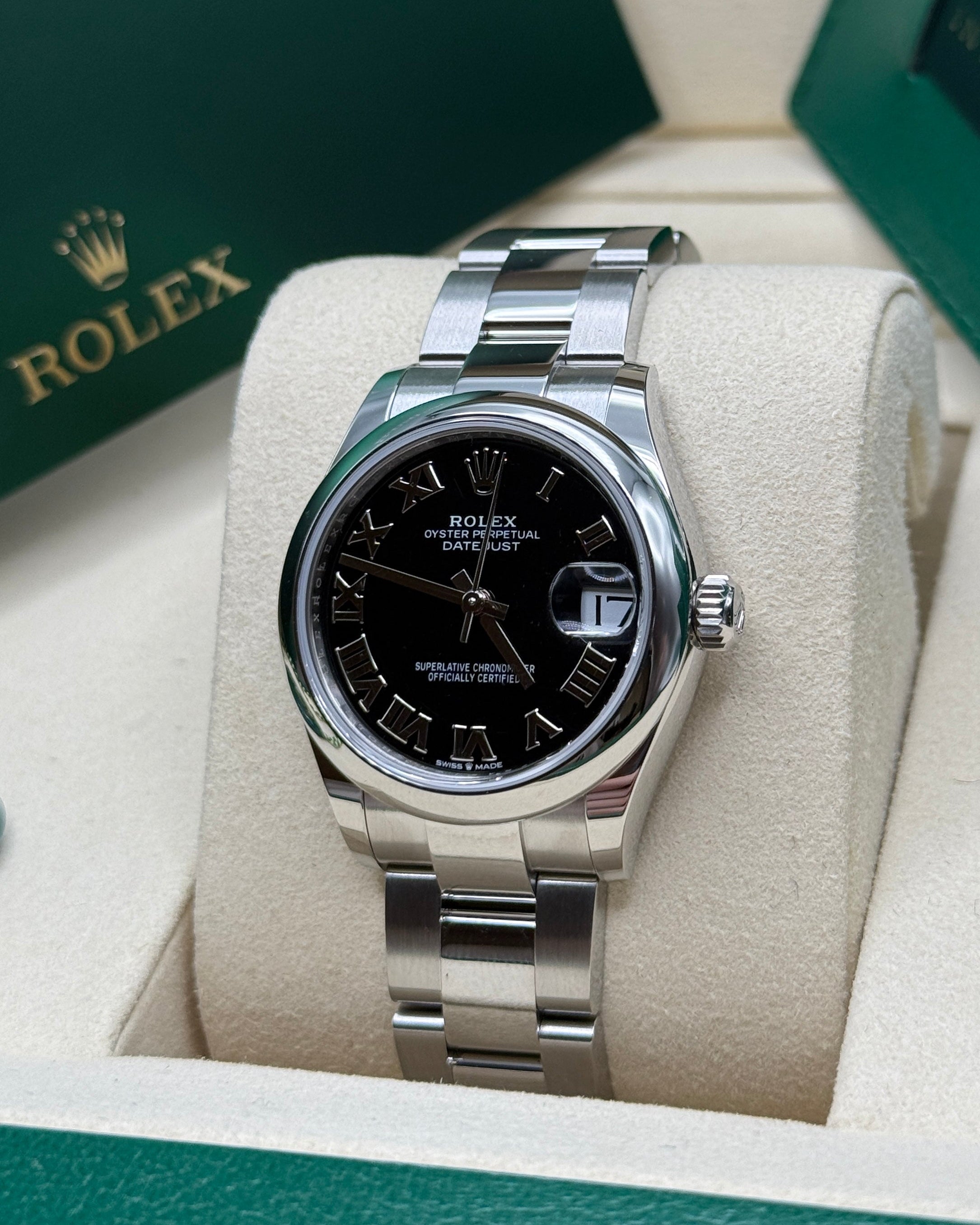 Datejust 31 Black Roman Luxury Watch