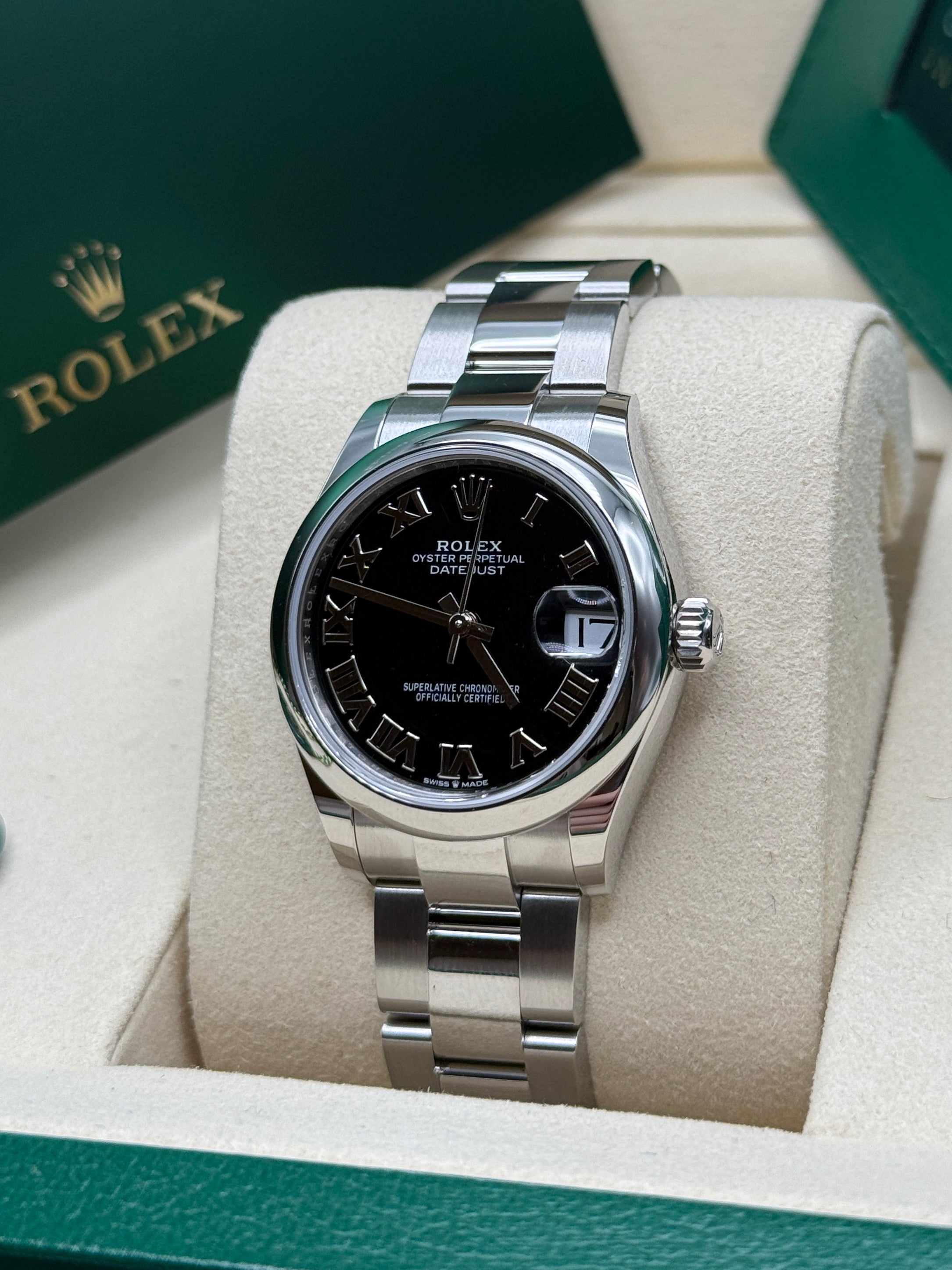 Datejust 31 Black Roman Luxury Watch