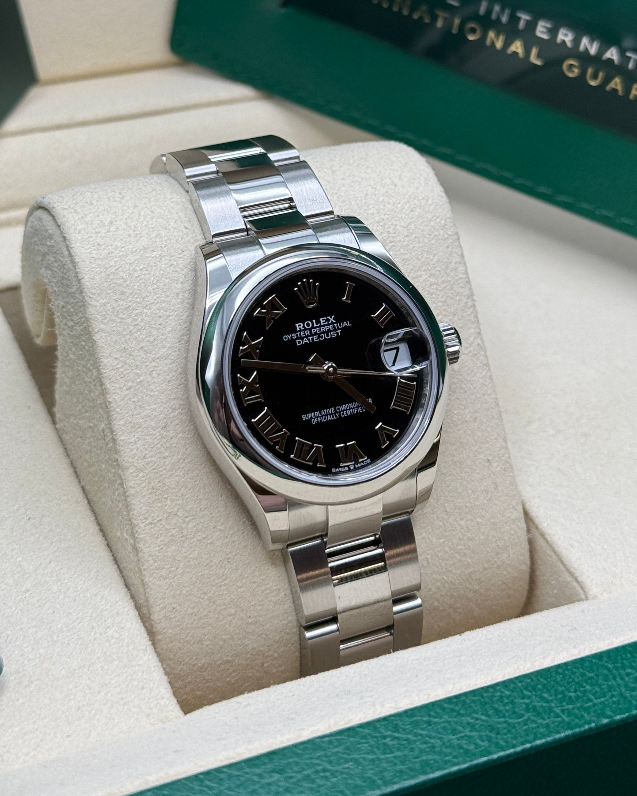 Datejust 31 Black Roman Luxury Watch