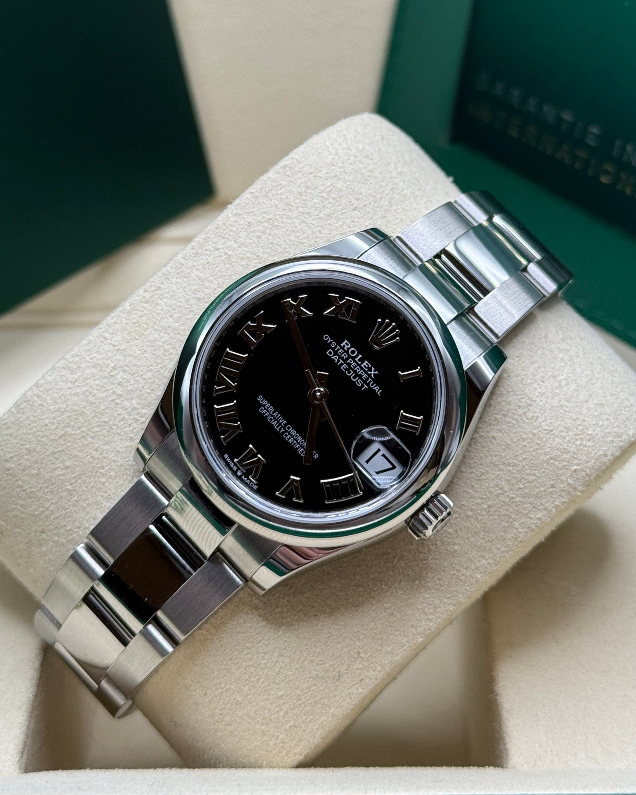 Datejust 31 Black Roman Luxury Watch