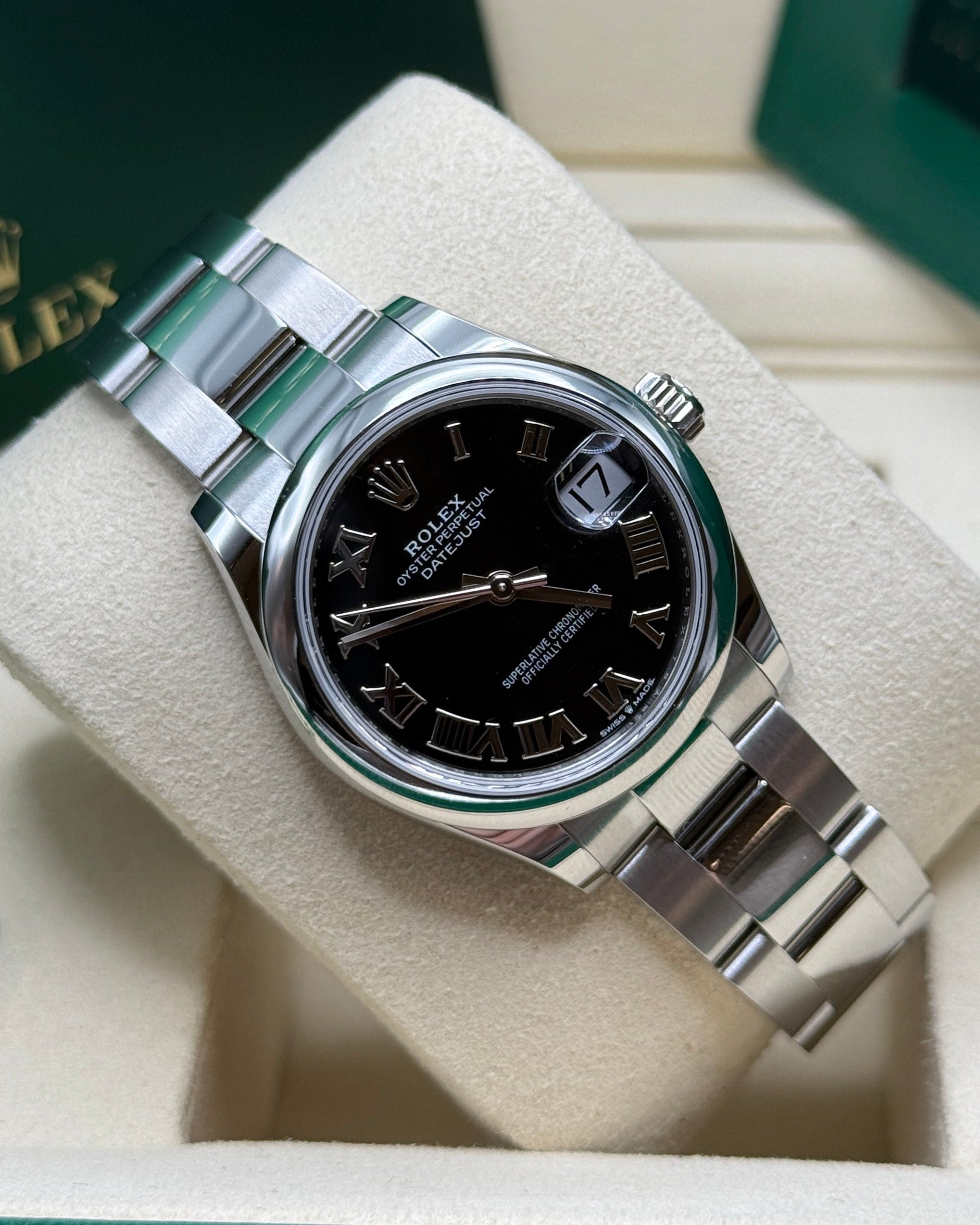 Datejust 31 Black Roman Luxury Watch
