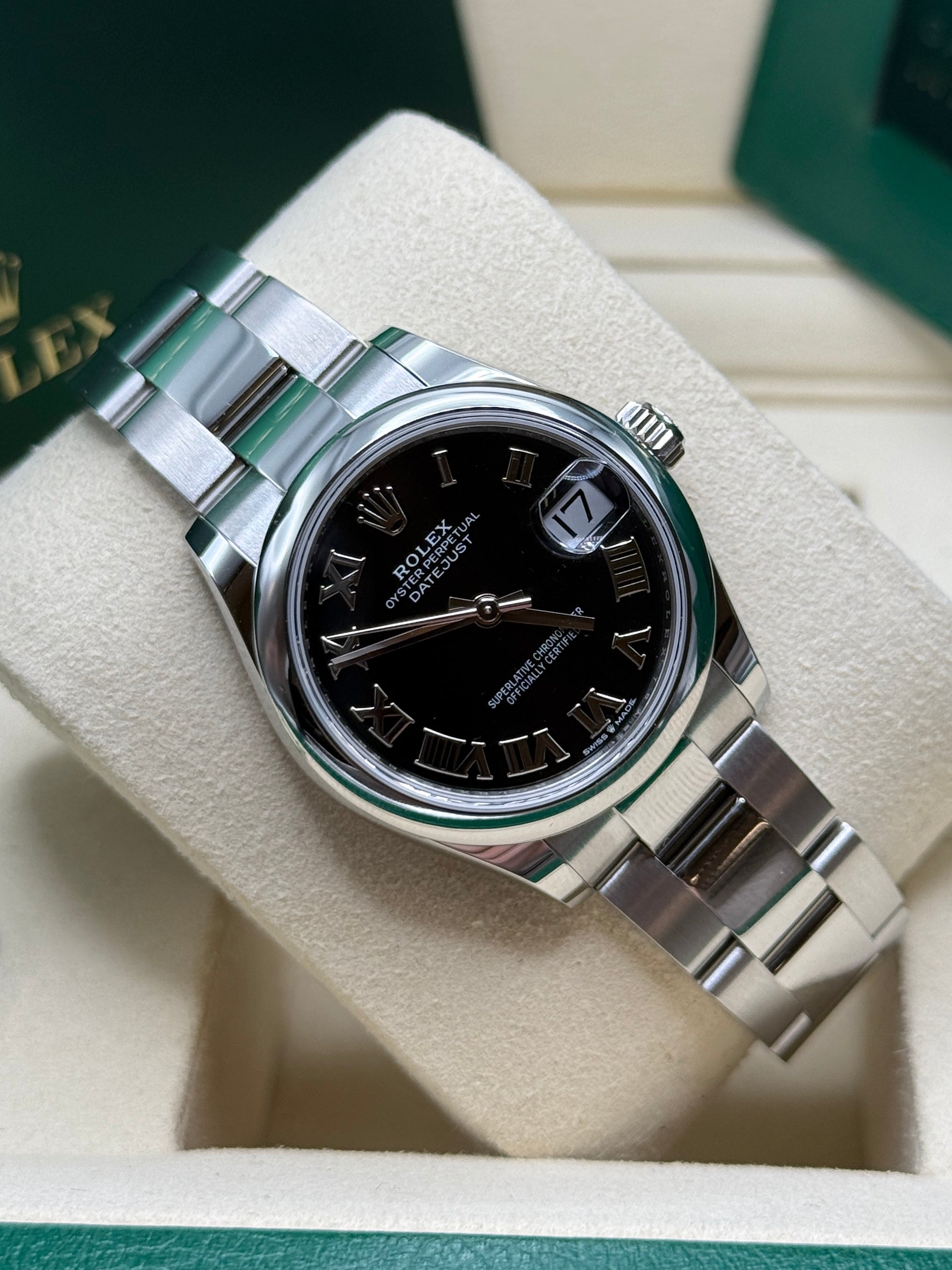 Datejust 31 Black Roman Luxury Watch