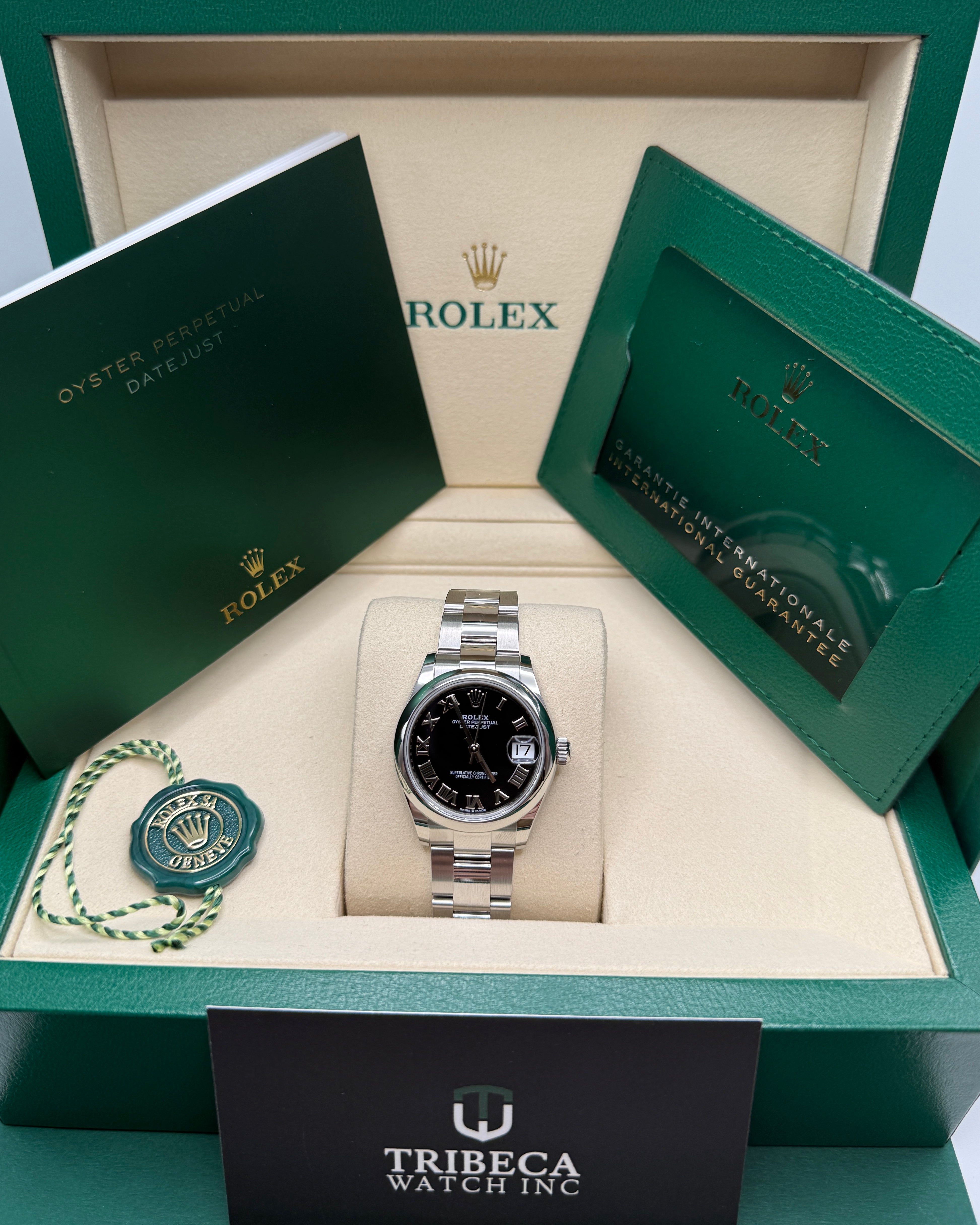 Datejust 31 Black Roman Luxury Watch