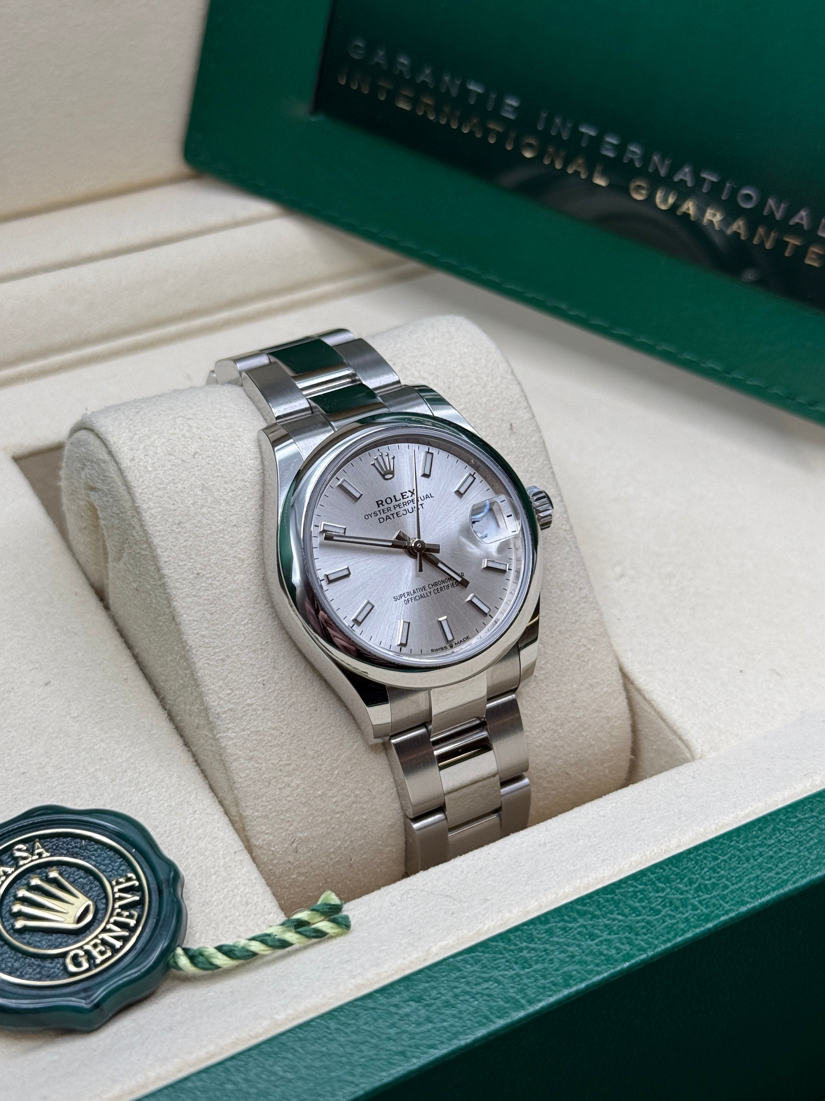 Datejust 31 Silver Index Luxury Watch