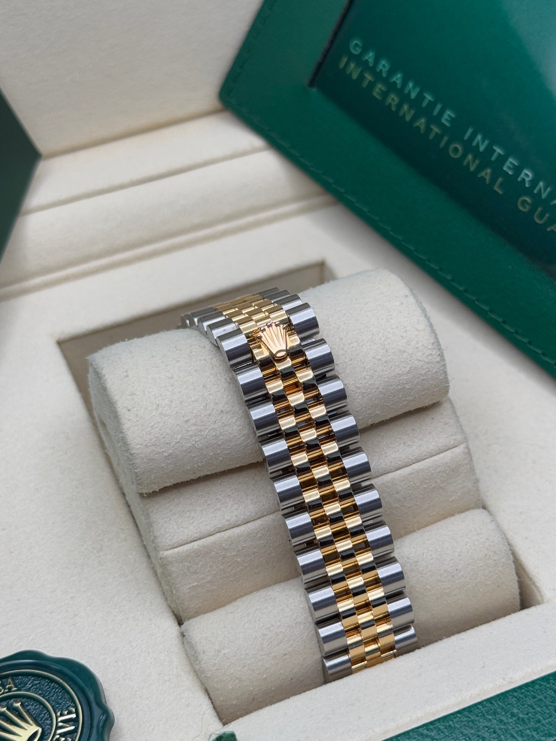 Datejust 31 Yellow Gold Two-Tone Mother of Pearl Diamond Luxury Watch