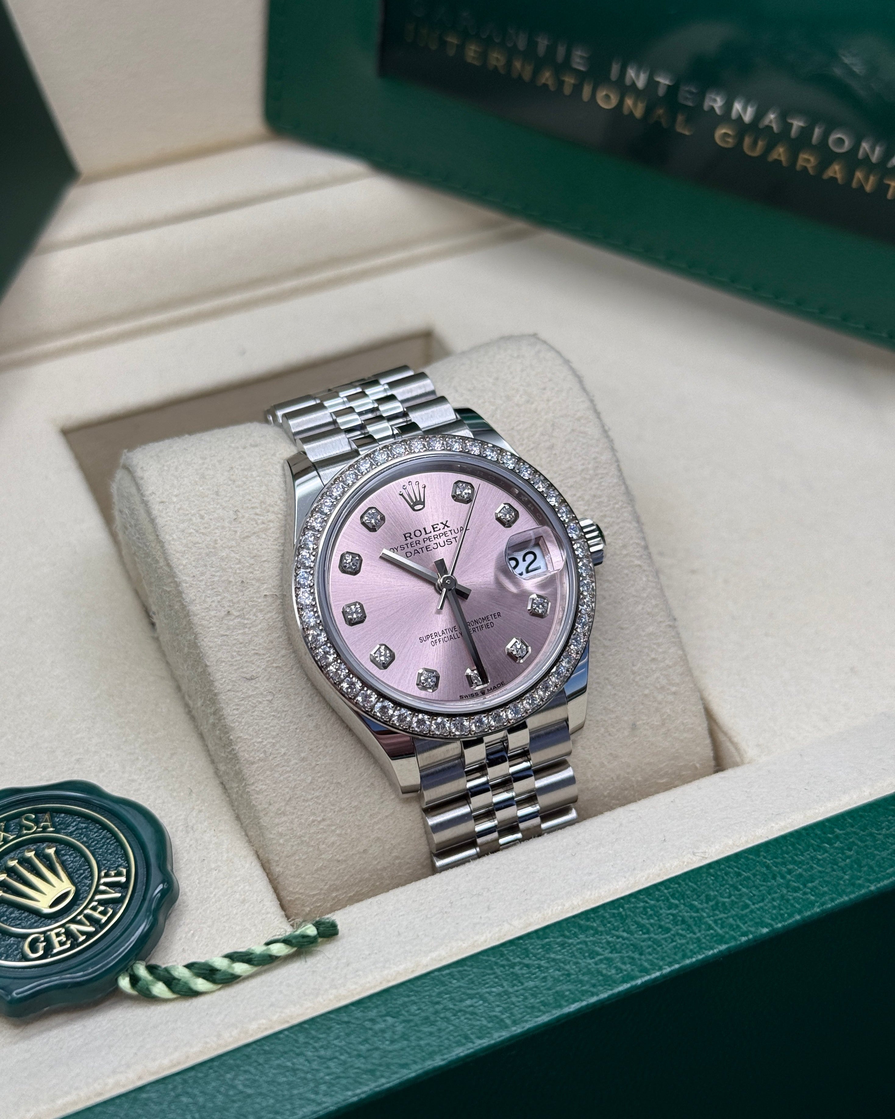 Datejust 31 Pink Diamond Luxury Watch