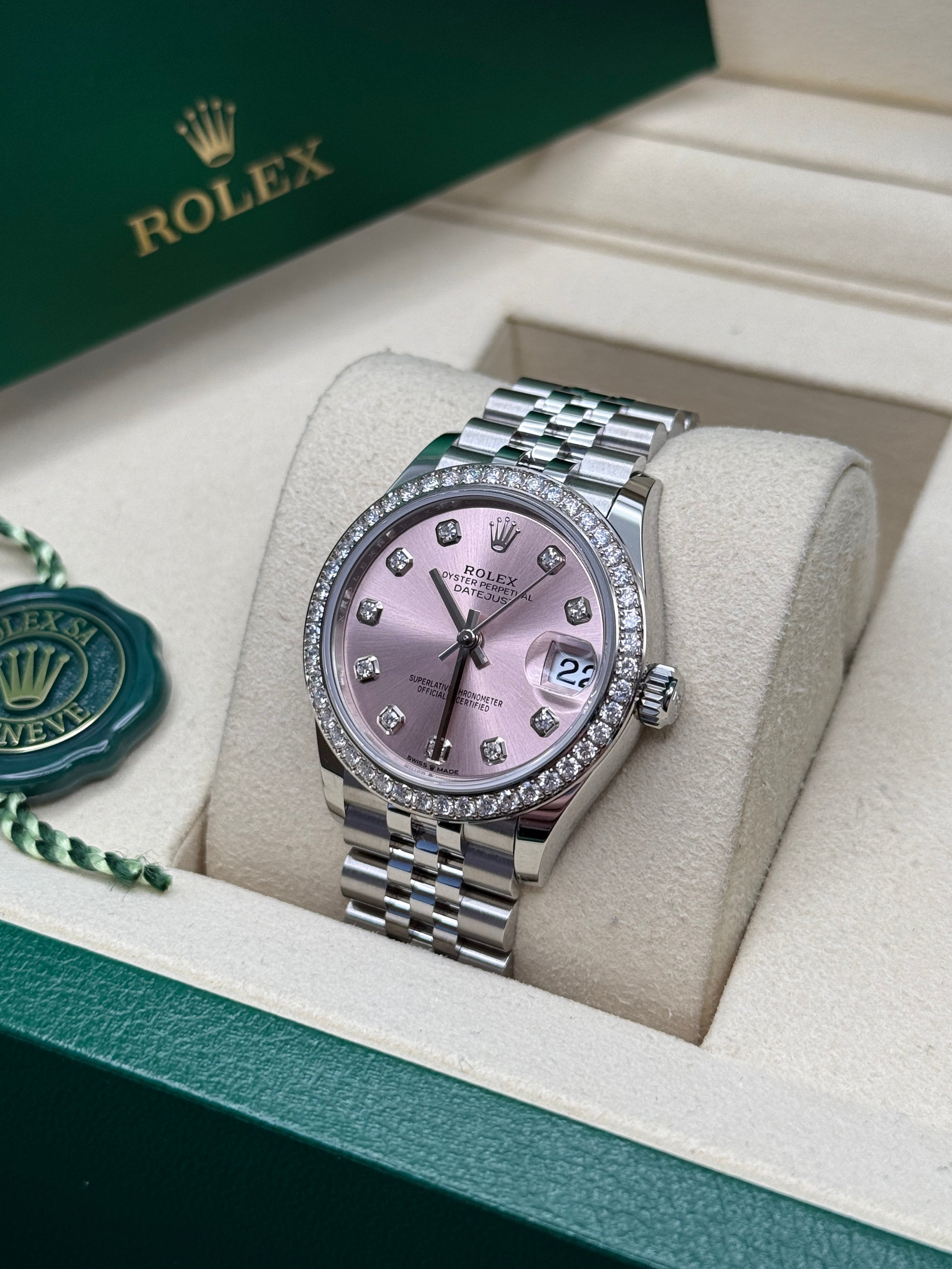 Datejust 31 Pink Diamond Luxury Watch
