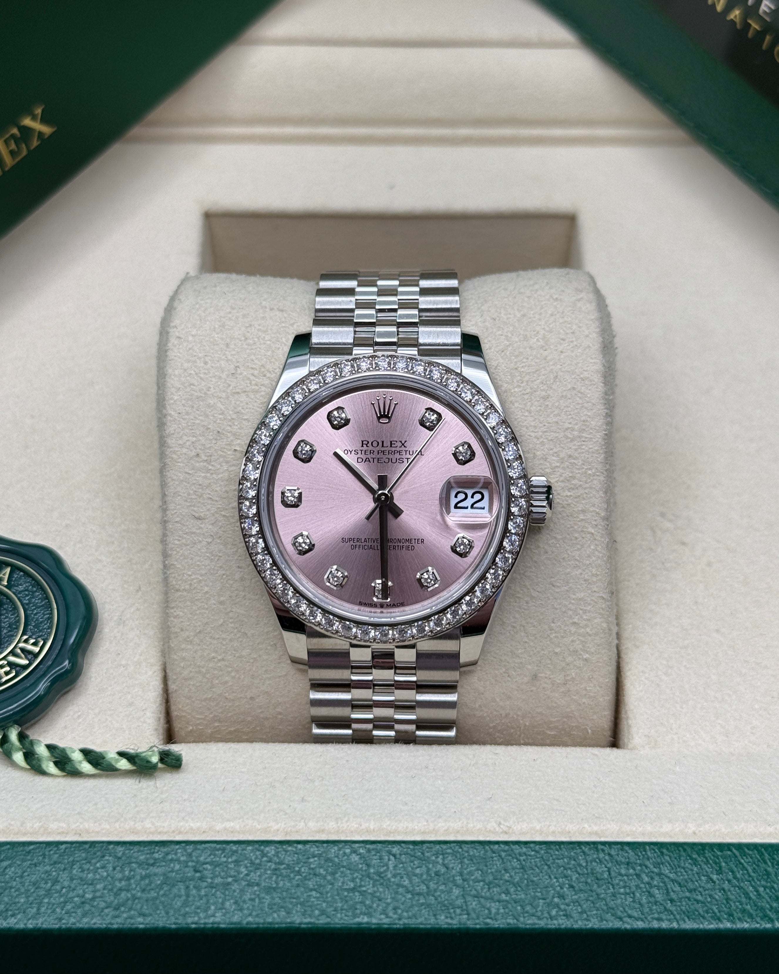 Datejust 31 Pink Diamond Luxury Watch