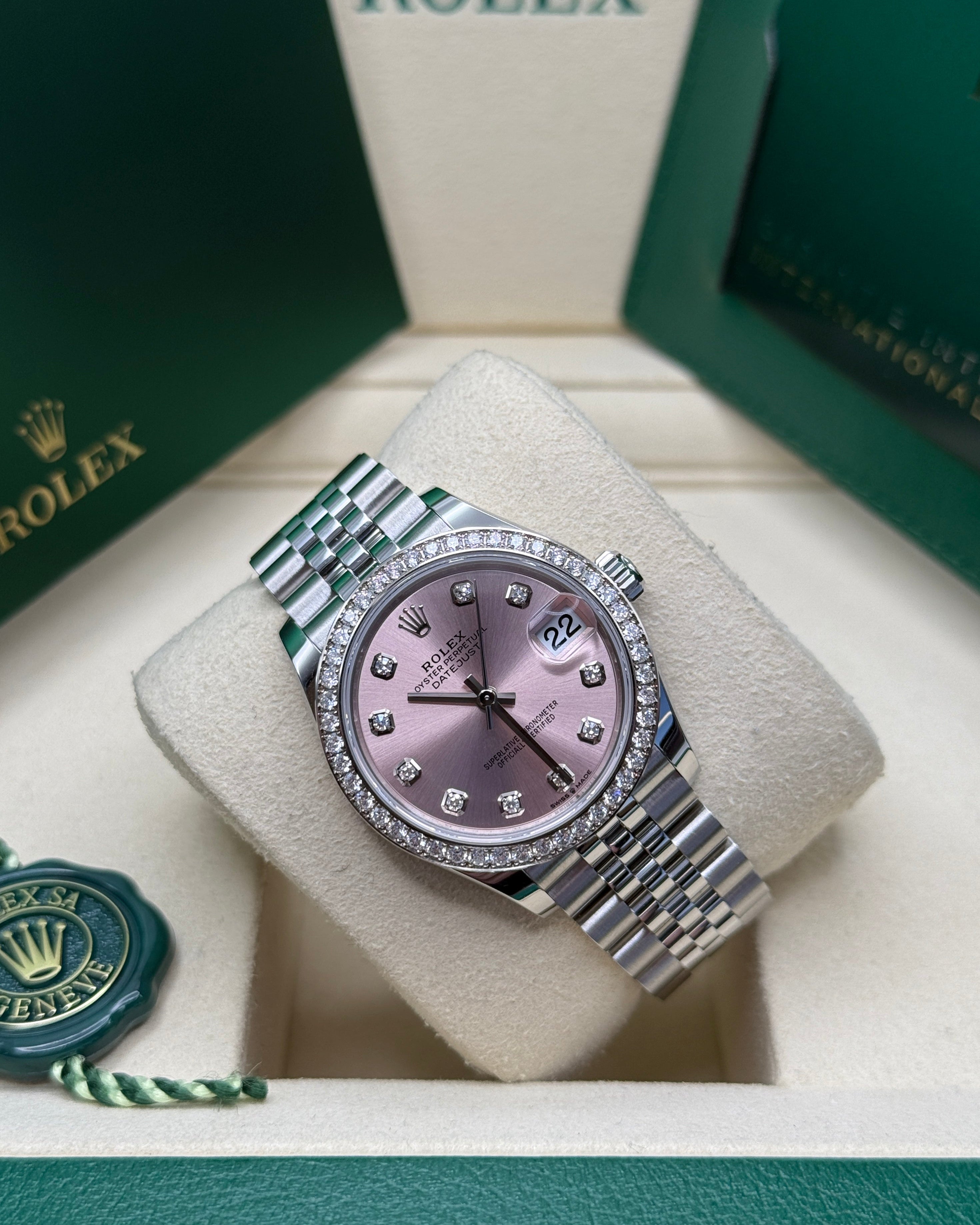Datejust 31 Pink Diamond Luxury Watch