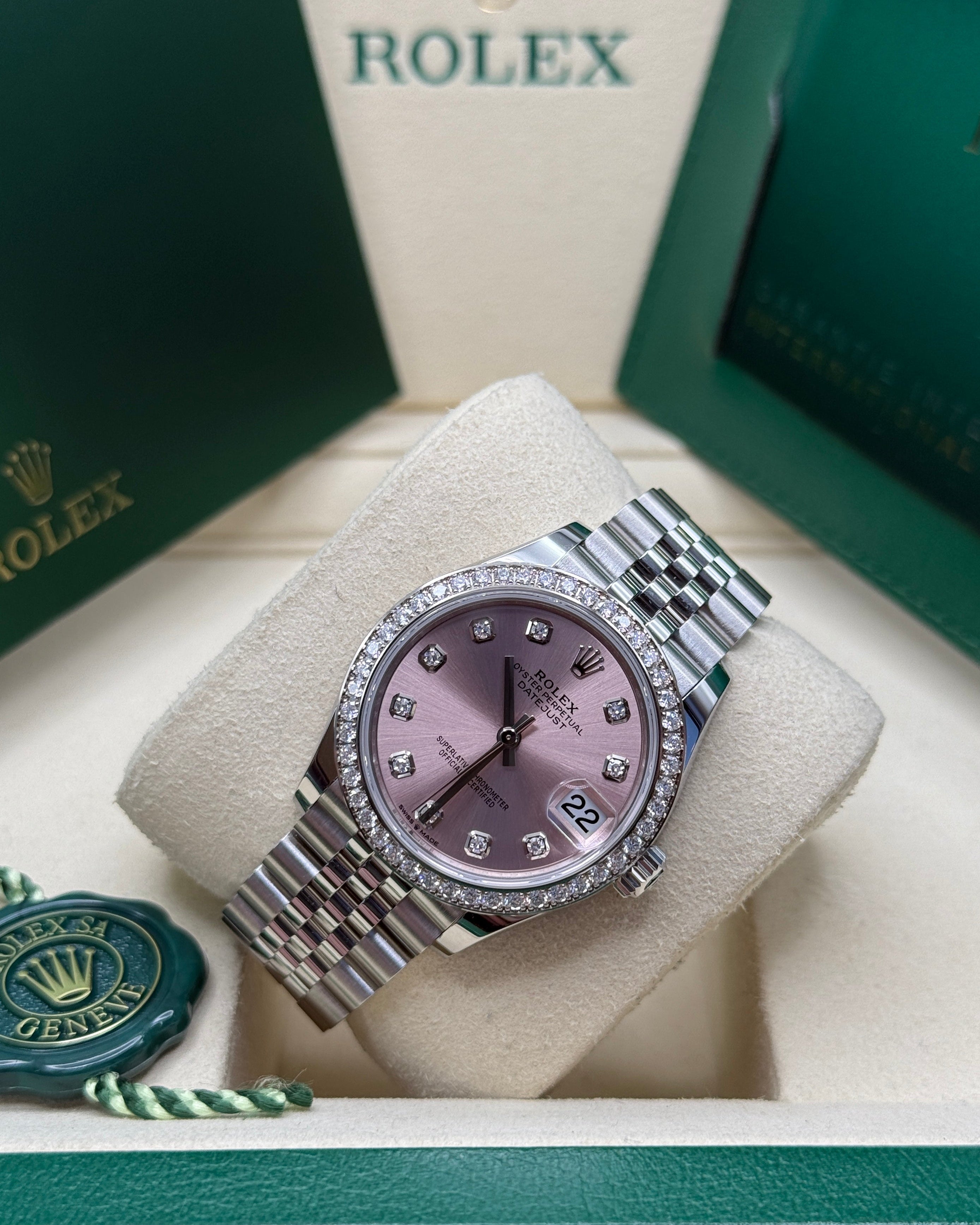 Datejust 31 Pink Diamond Luxury Watch