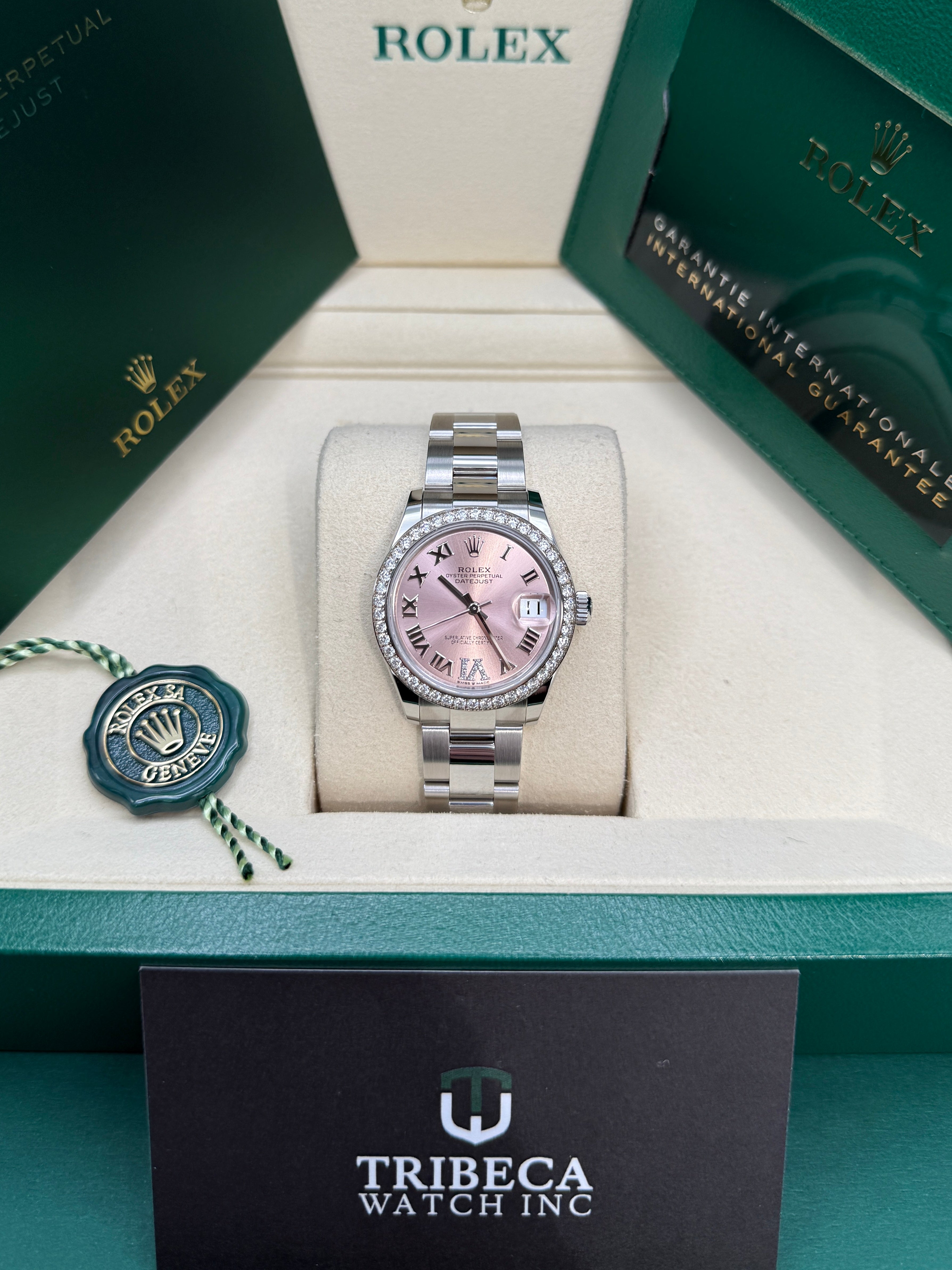 Datejust 31 Pink Roman Diamond Luxury Watch