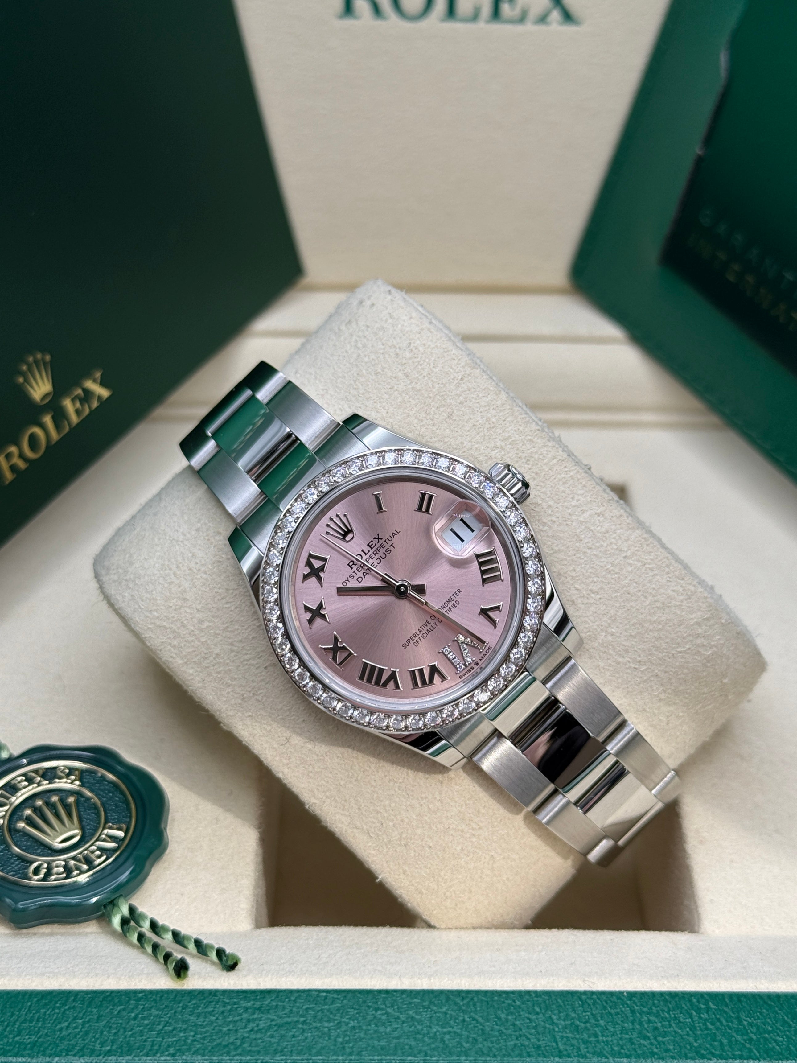 Datejust 31 Pink Roman Diamond Luxury Watch