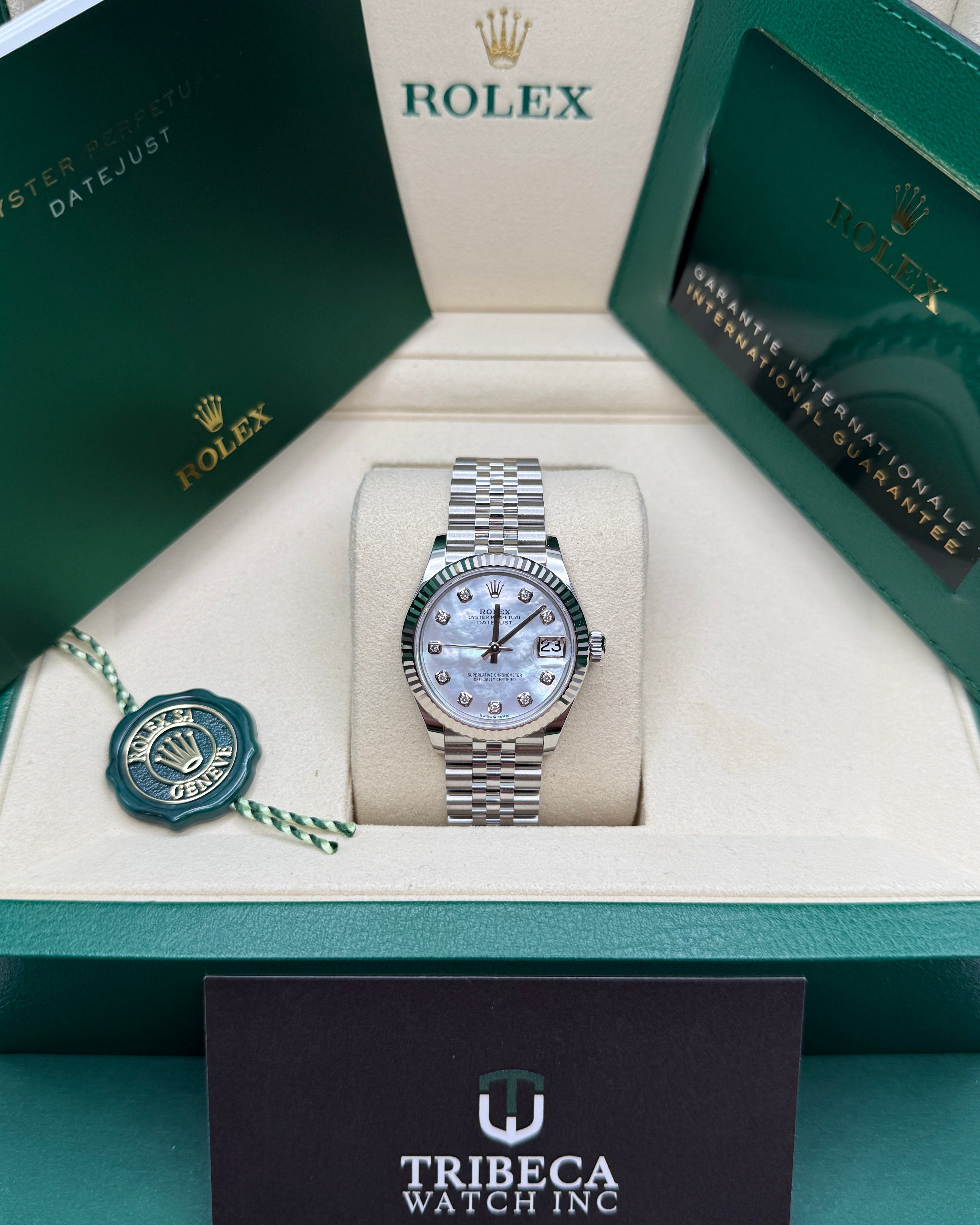 Datejust 31 Mother of Pearl Diamond Luxury Watch