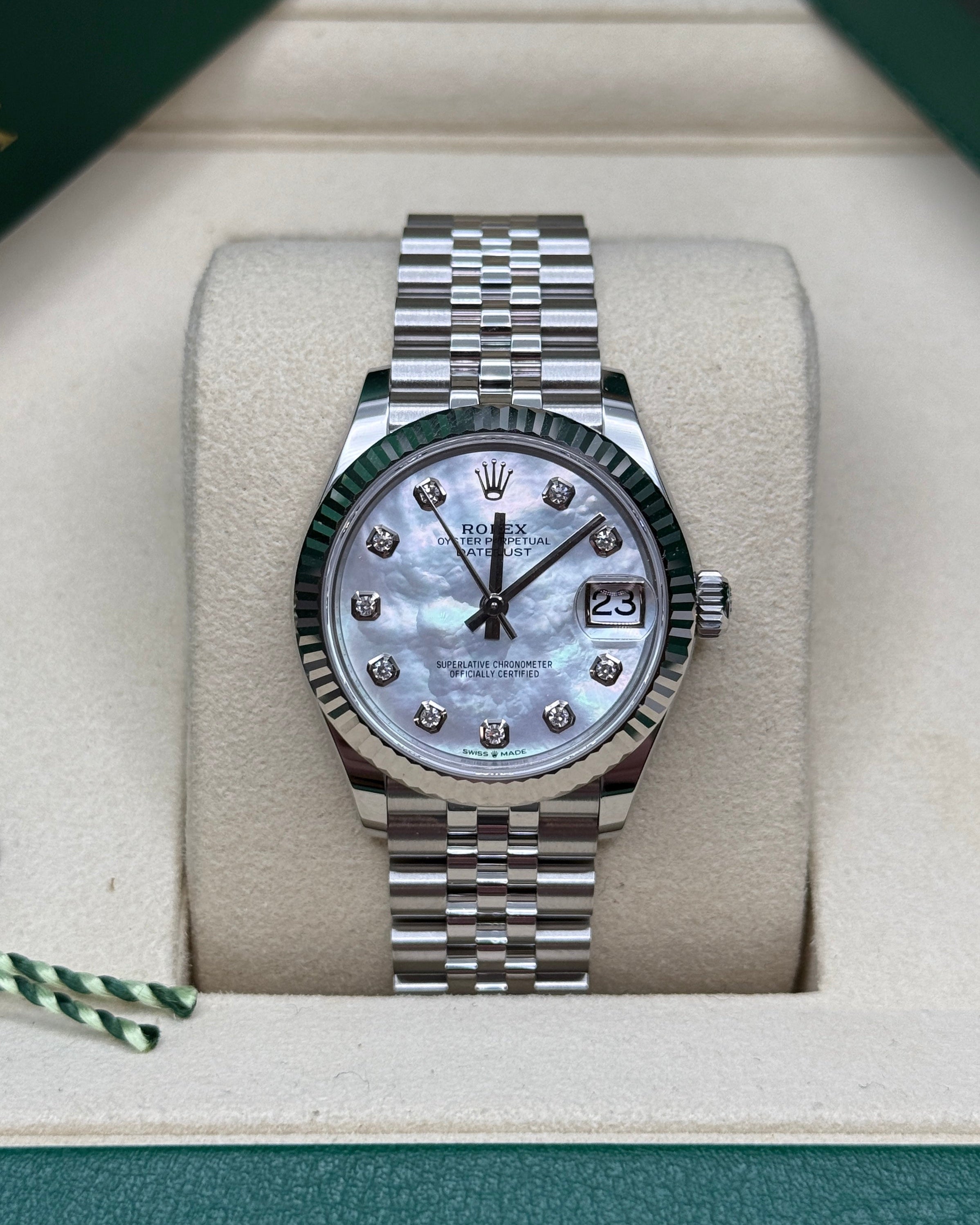 Datejust 31 Mother of Pearl Diamond Luxury Watch