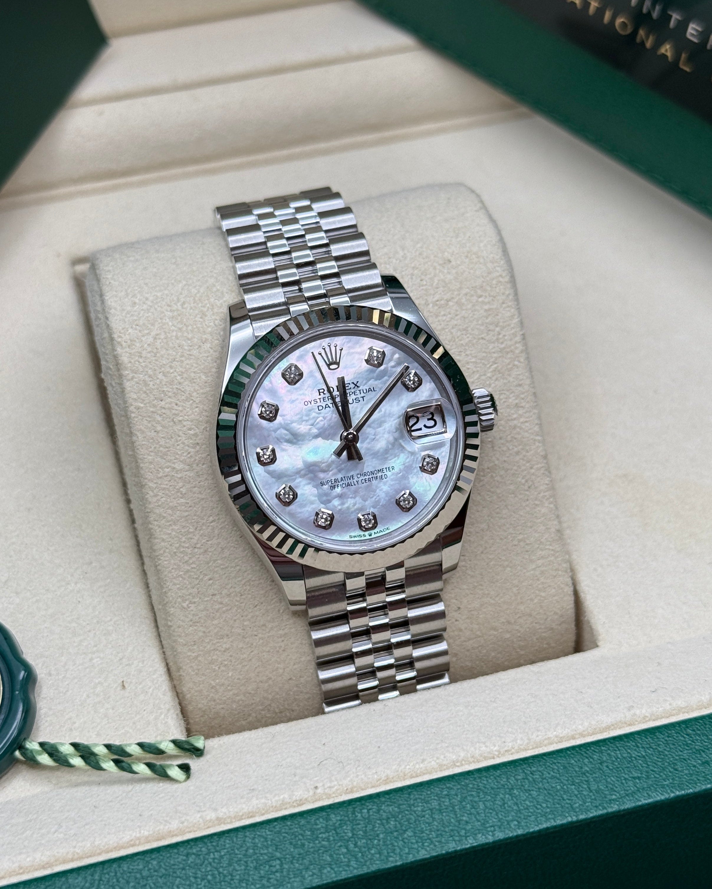 Datejust 31 Mother of Pearl Diamond Luxury Watch