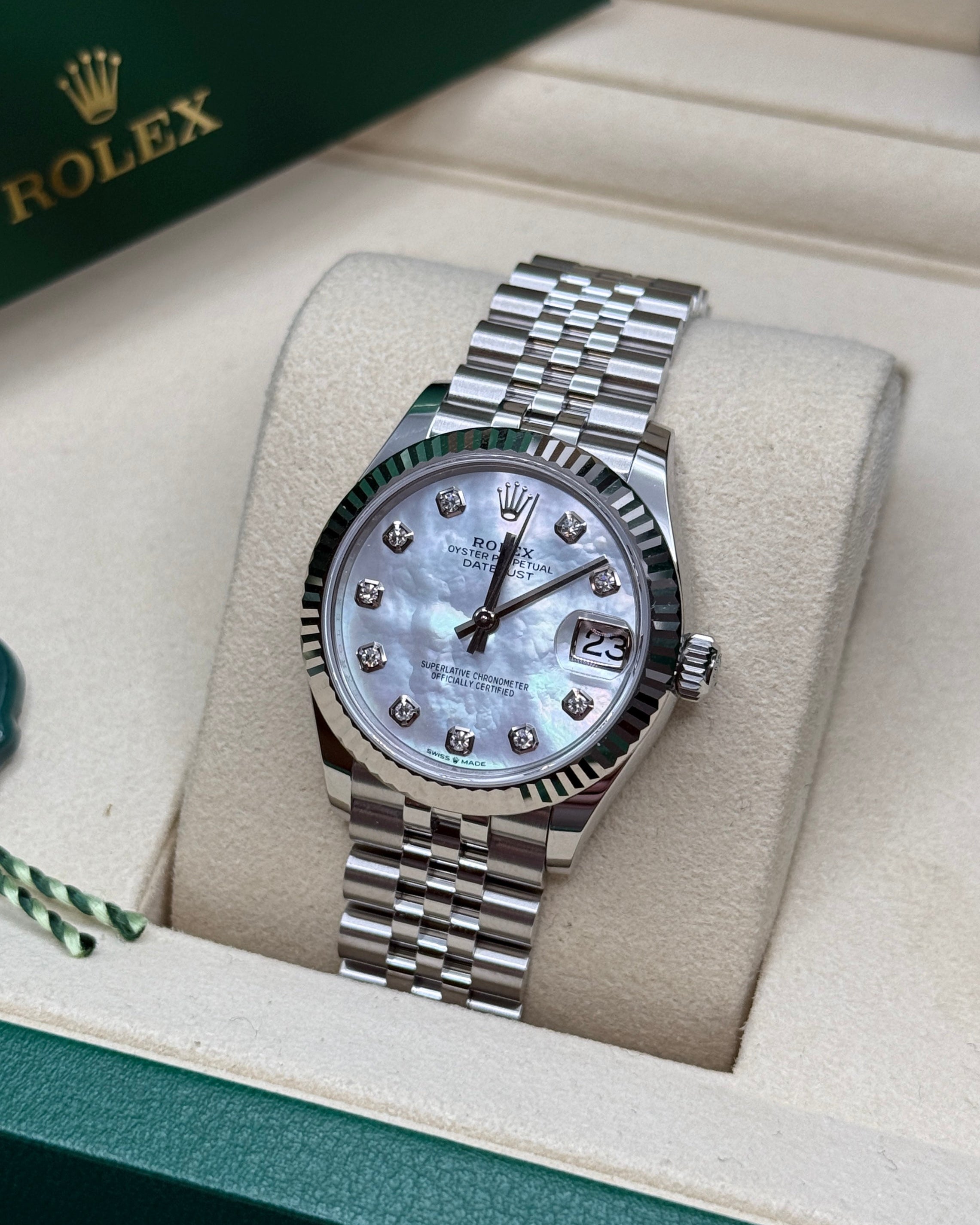 Datejust 31 Mother of Pearl Diamond Luxury Watch