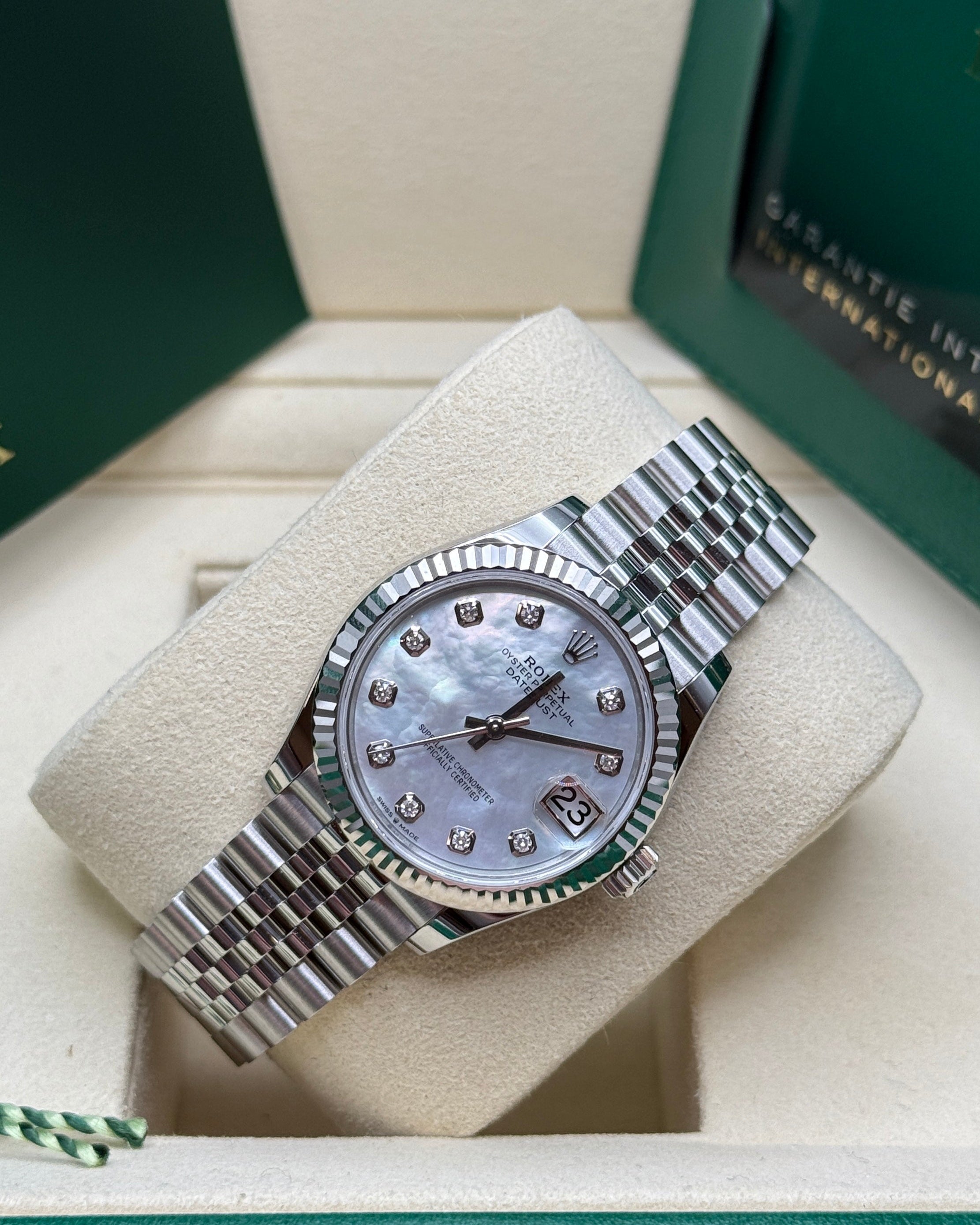 Datejust 31 Mother of Pearl Diamond Luxury Watch