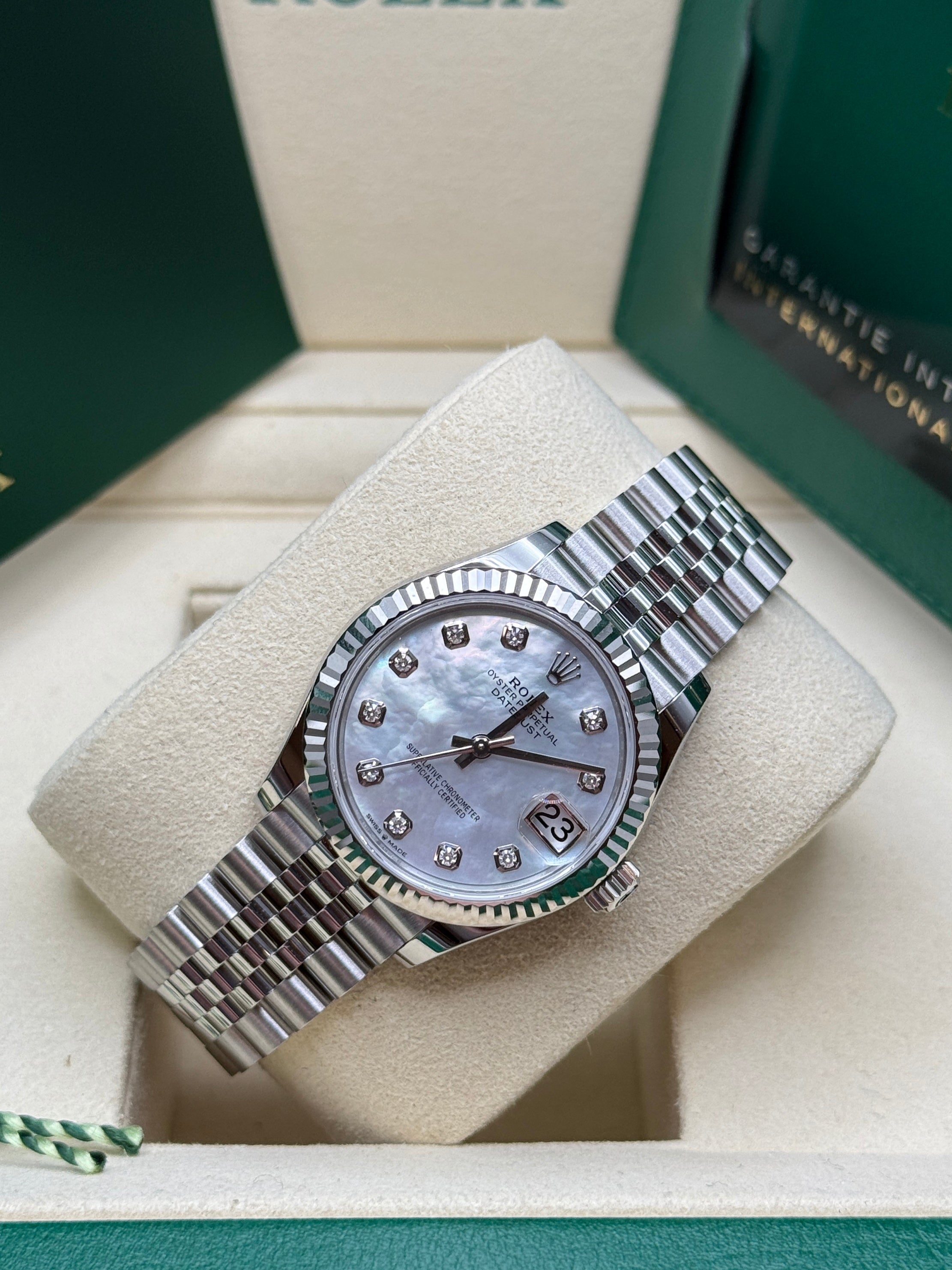 Datejust 31 Mother of Pearl Diamond Luxury Watch