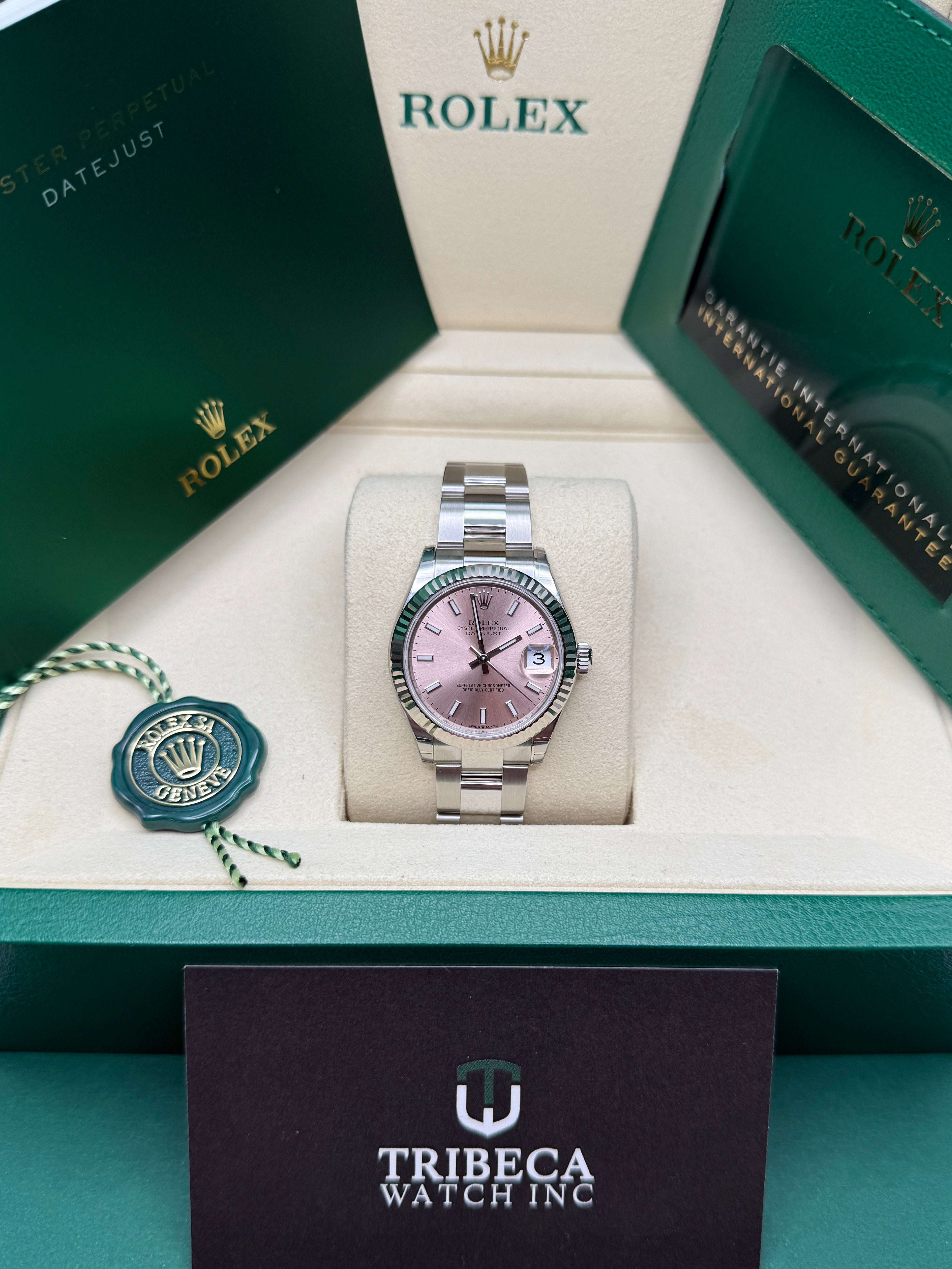 Datejust 31 Pink Index Luxury Watch