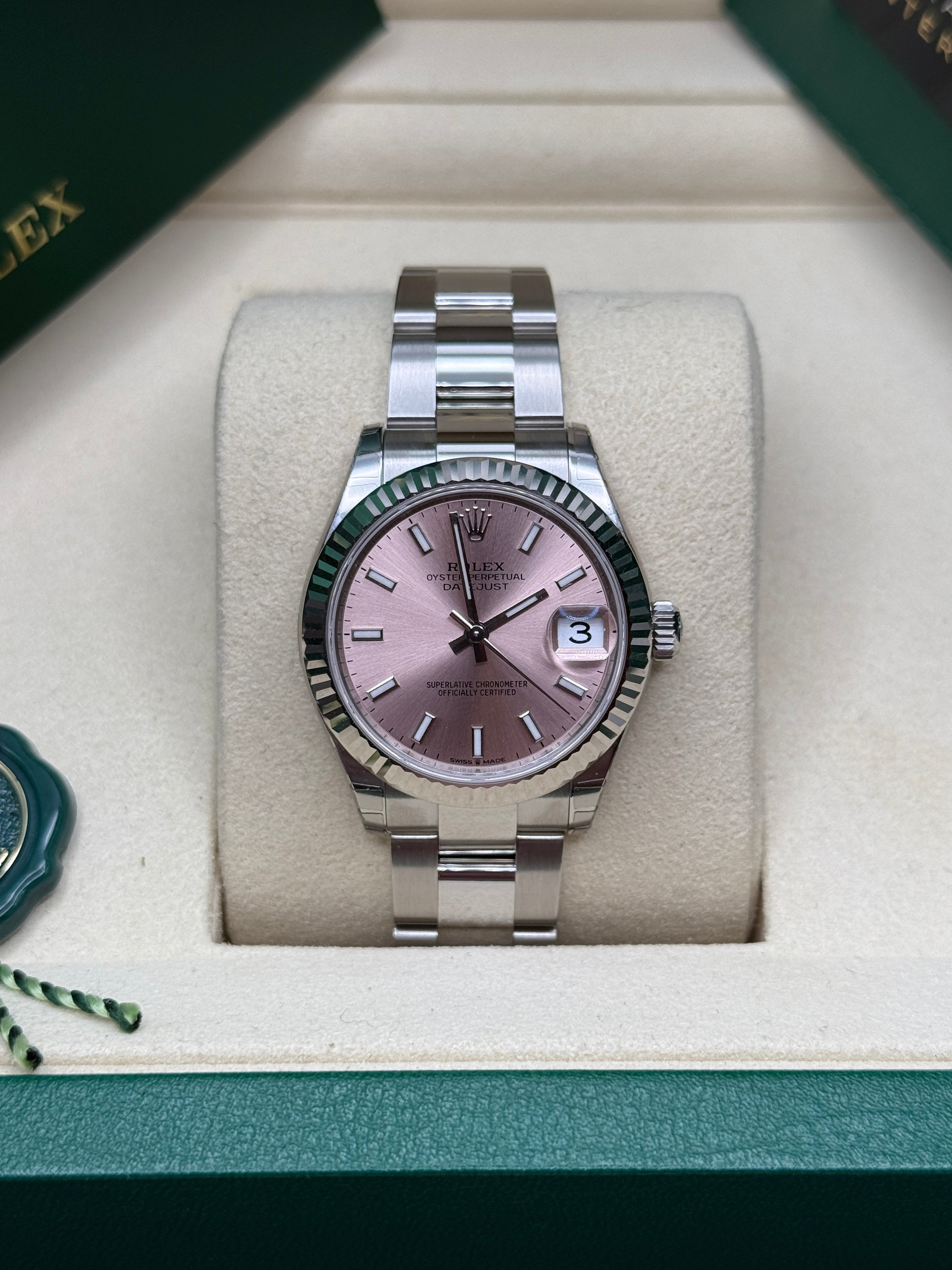 Datejust 31 Pink Index Luxury Watch