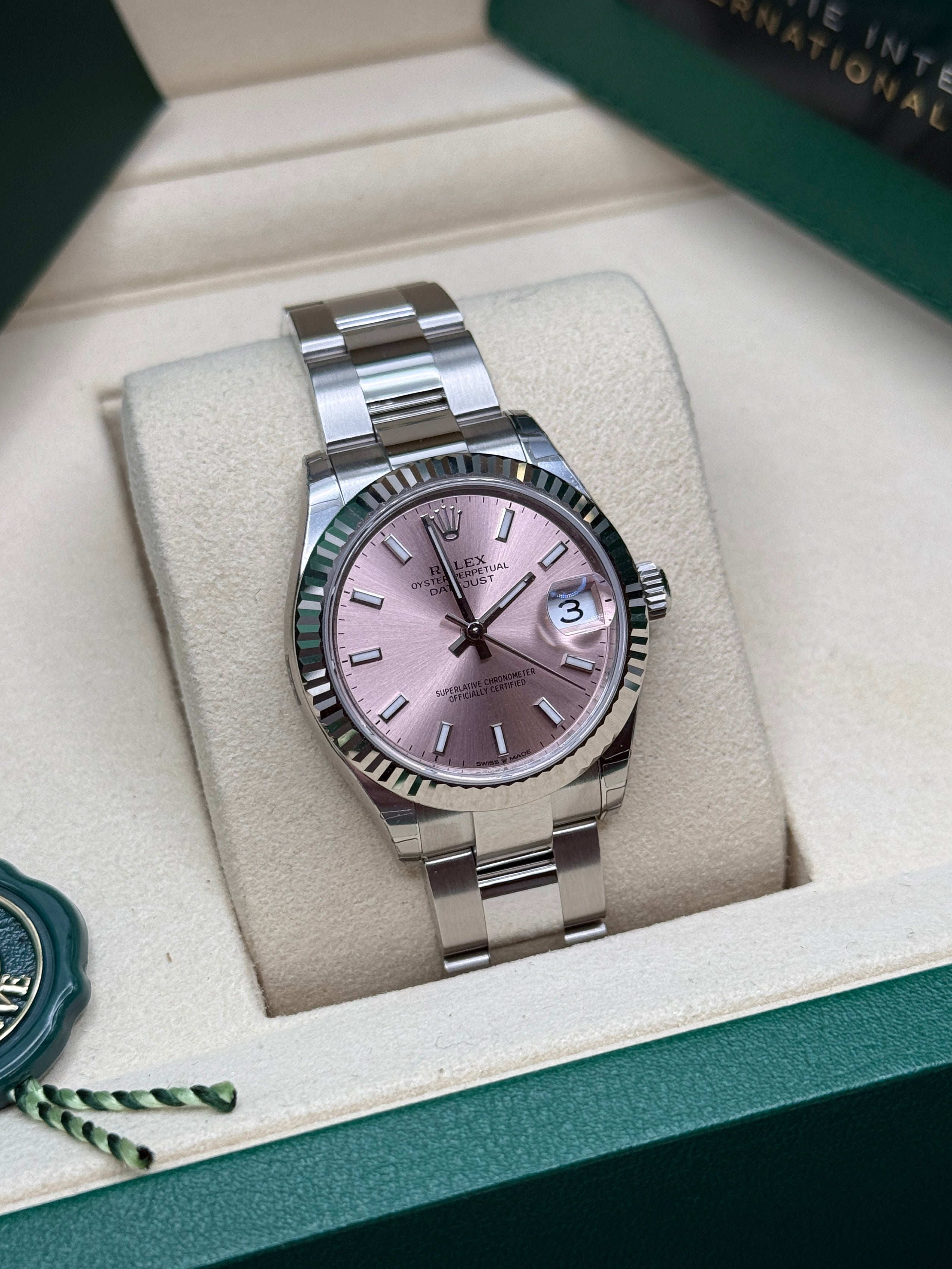 Datejust 31 Pink Index Luxury Watch