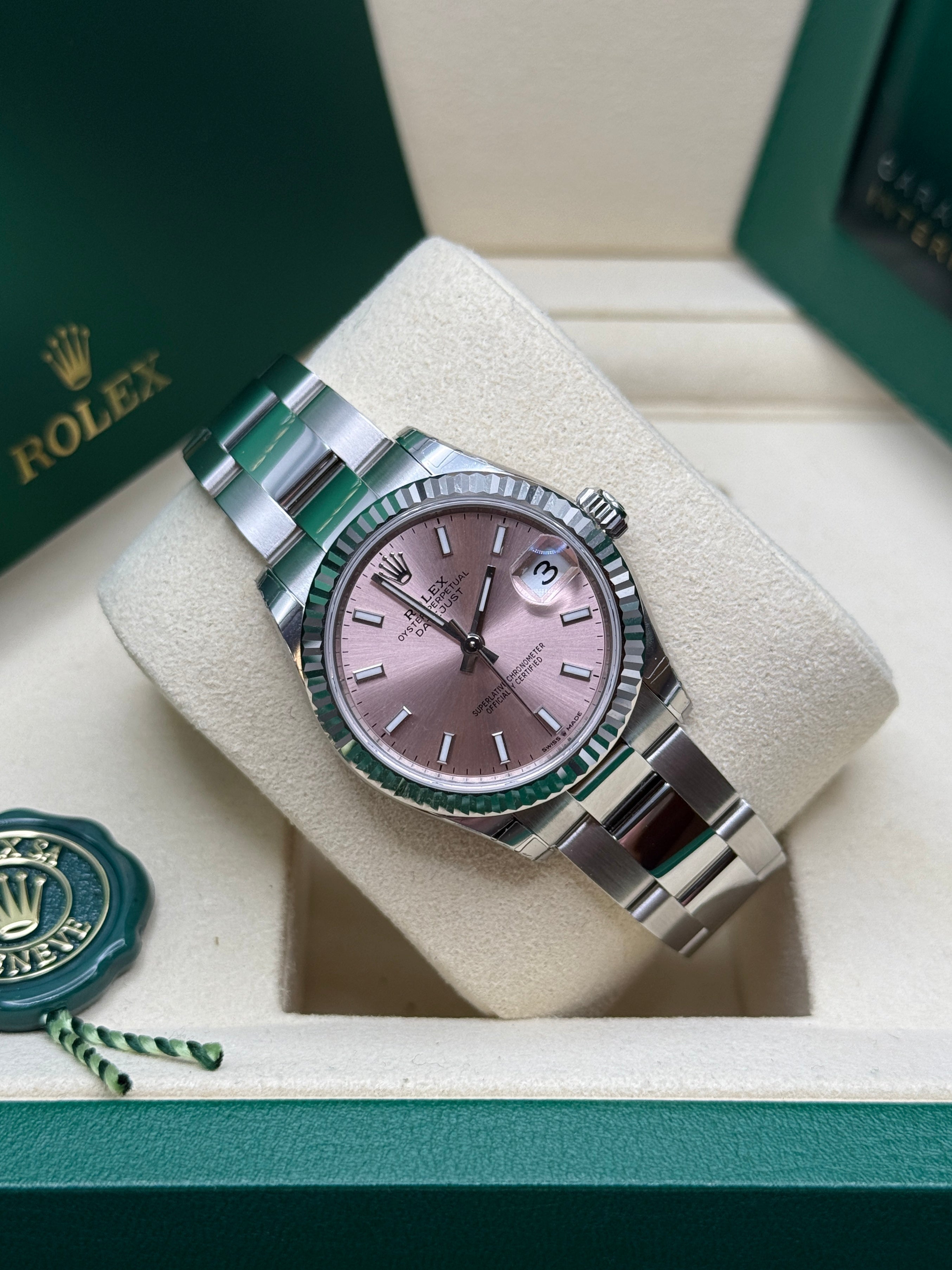 Datejust 31 Pink Index Luxury Watch