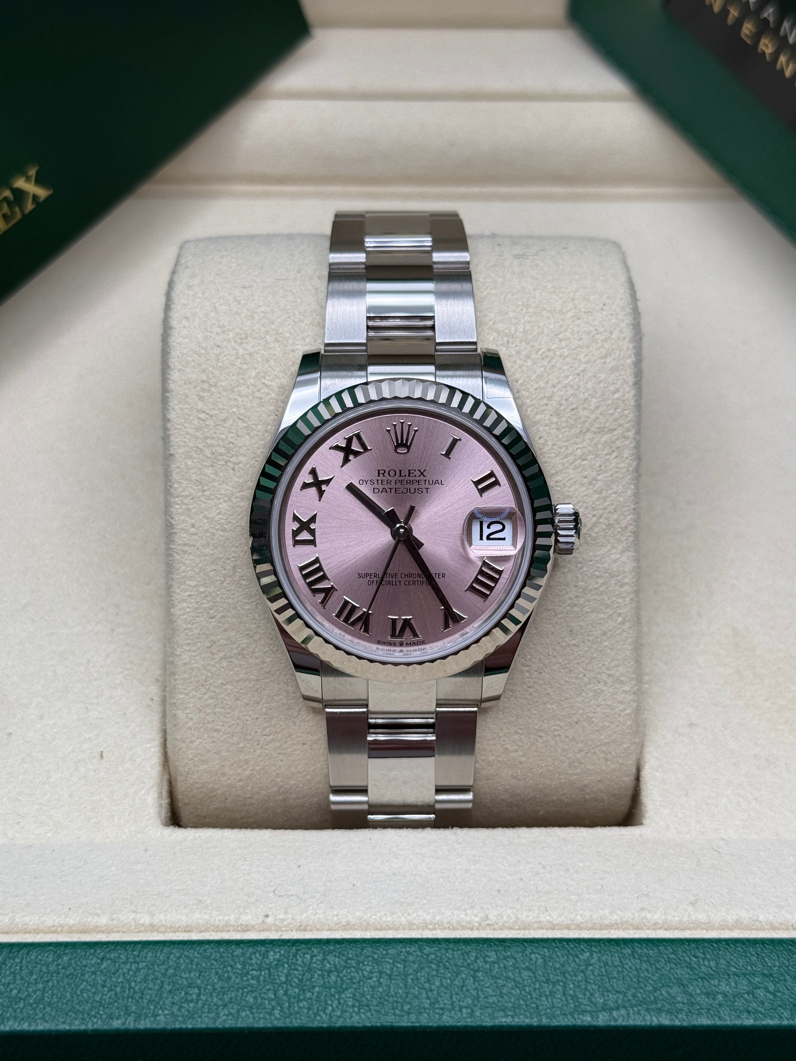 Datejust 31 Pink Roman Luxury Watch