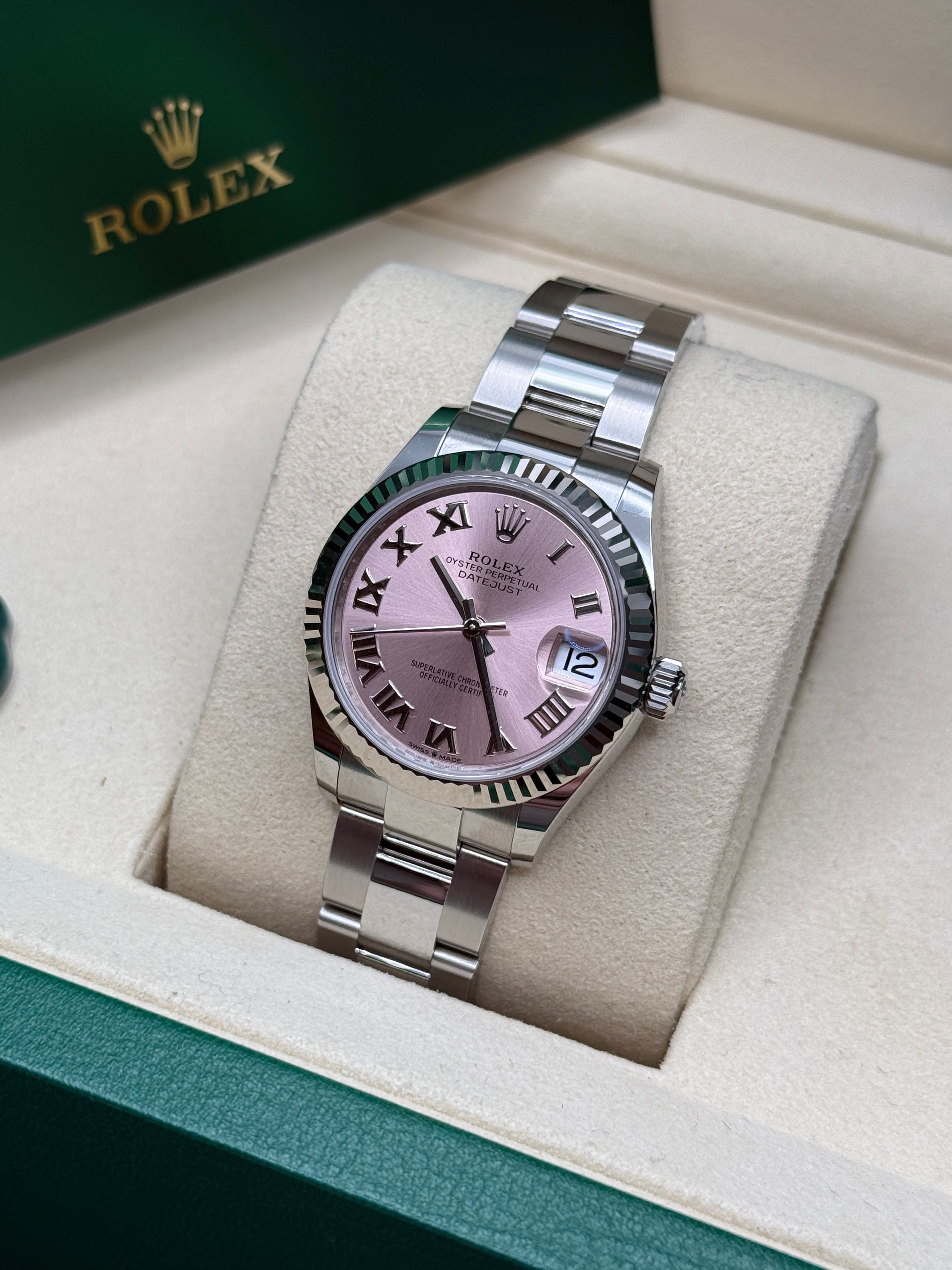 Datejust 31 Pink Roman Luxury Watch