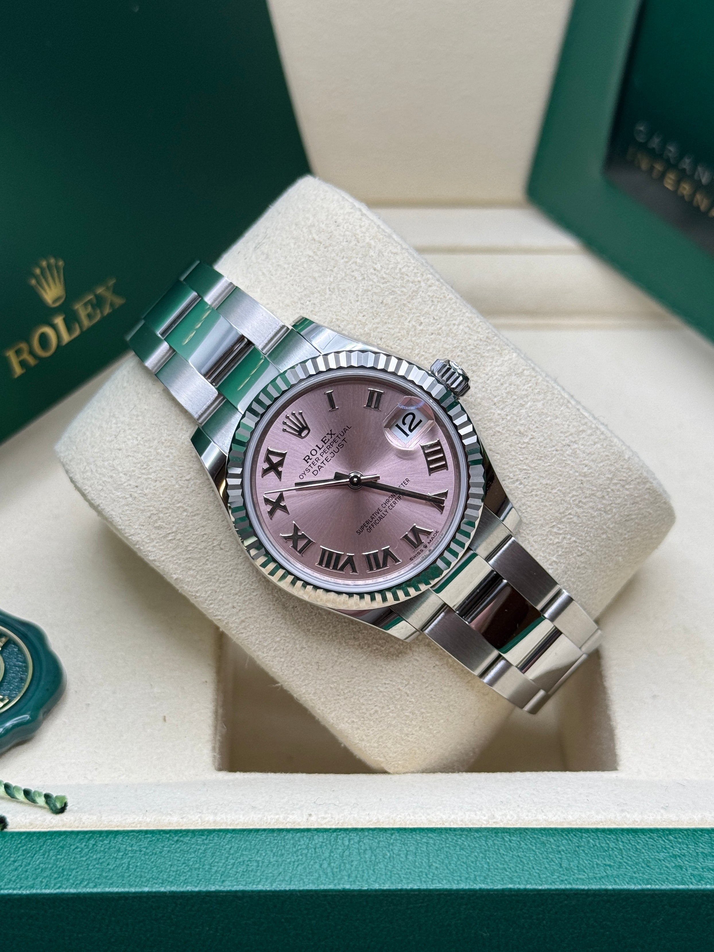 Datejust 31 Pink Roman Luxury Watch