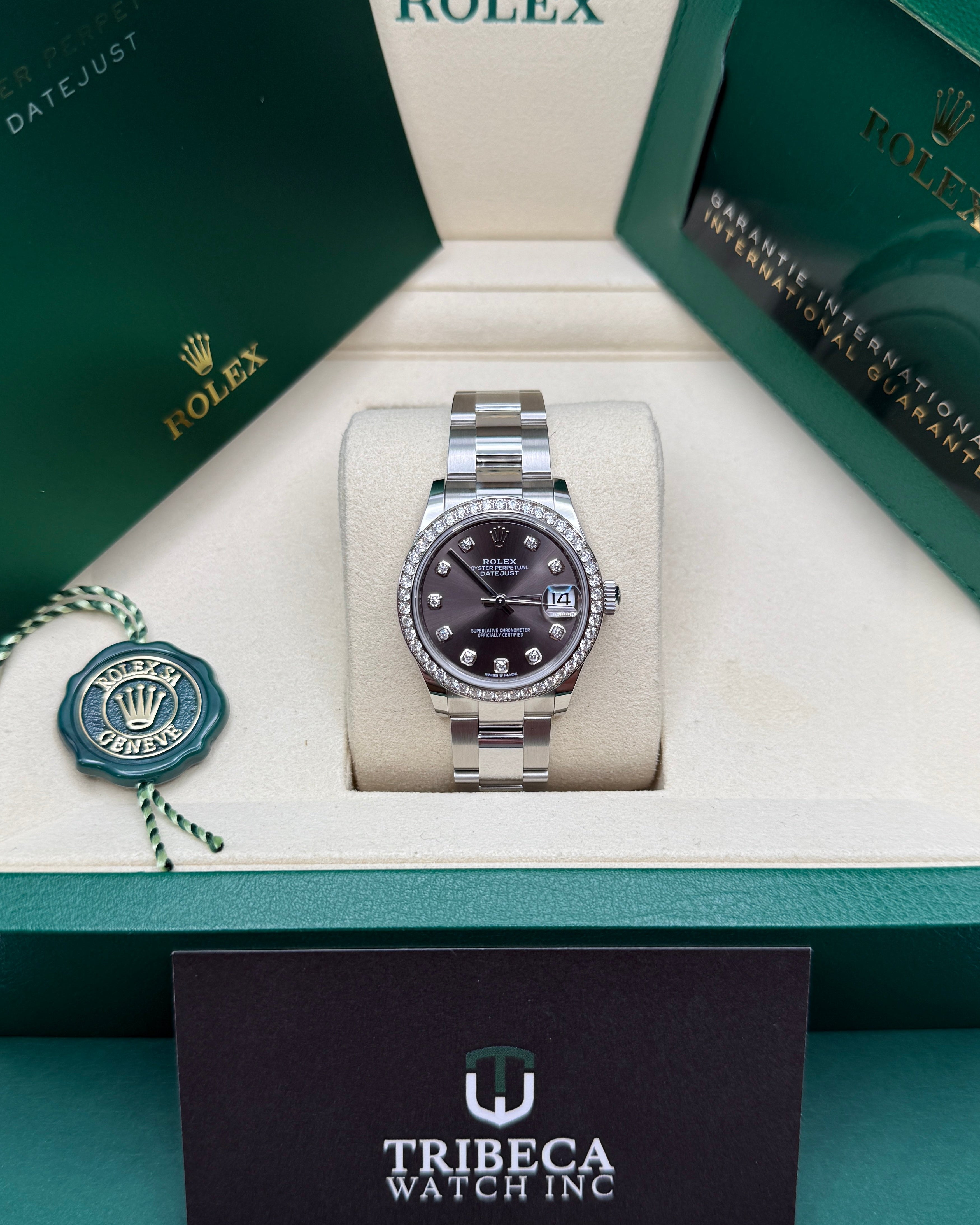 Datejust 31 Dark Grey Diamond Luxury Watch