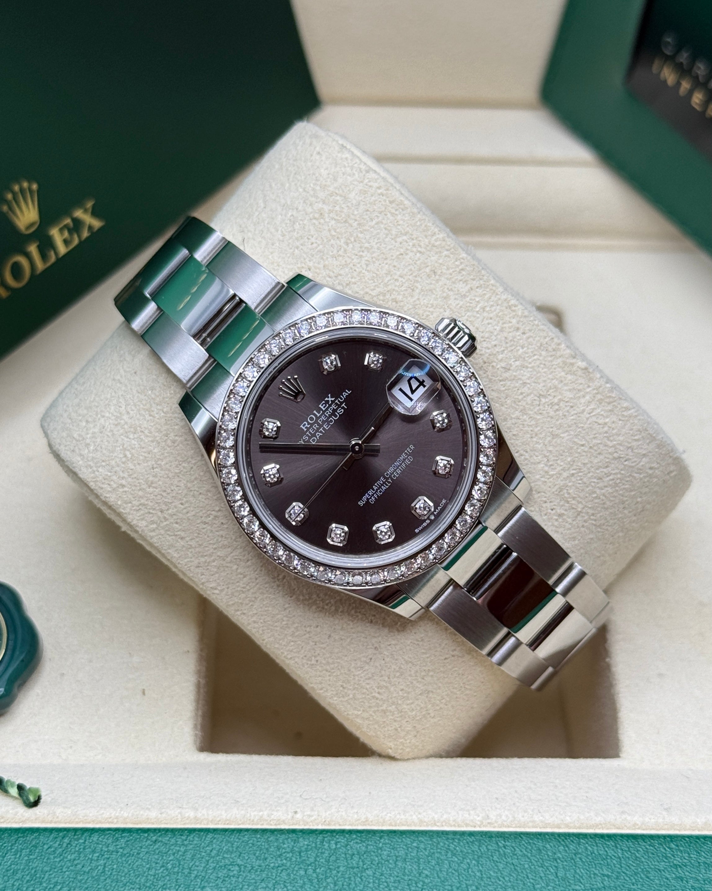 Datejust 31 Dark Grey Diamond Luxury Watch