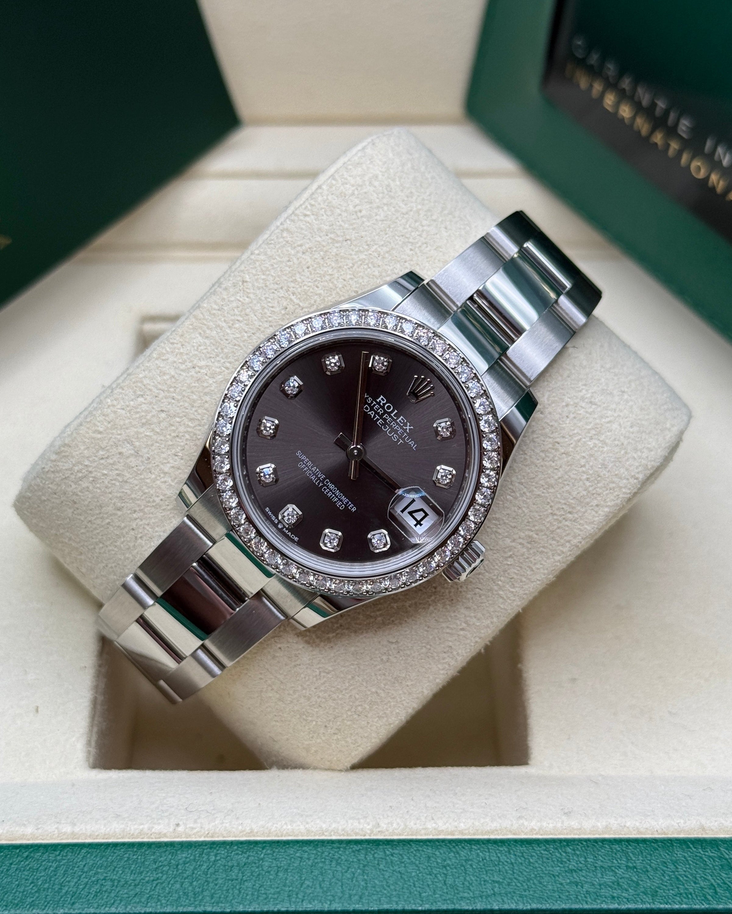 Datejust 31 Dark Grey Diamond Luxury Watch