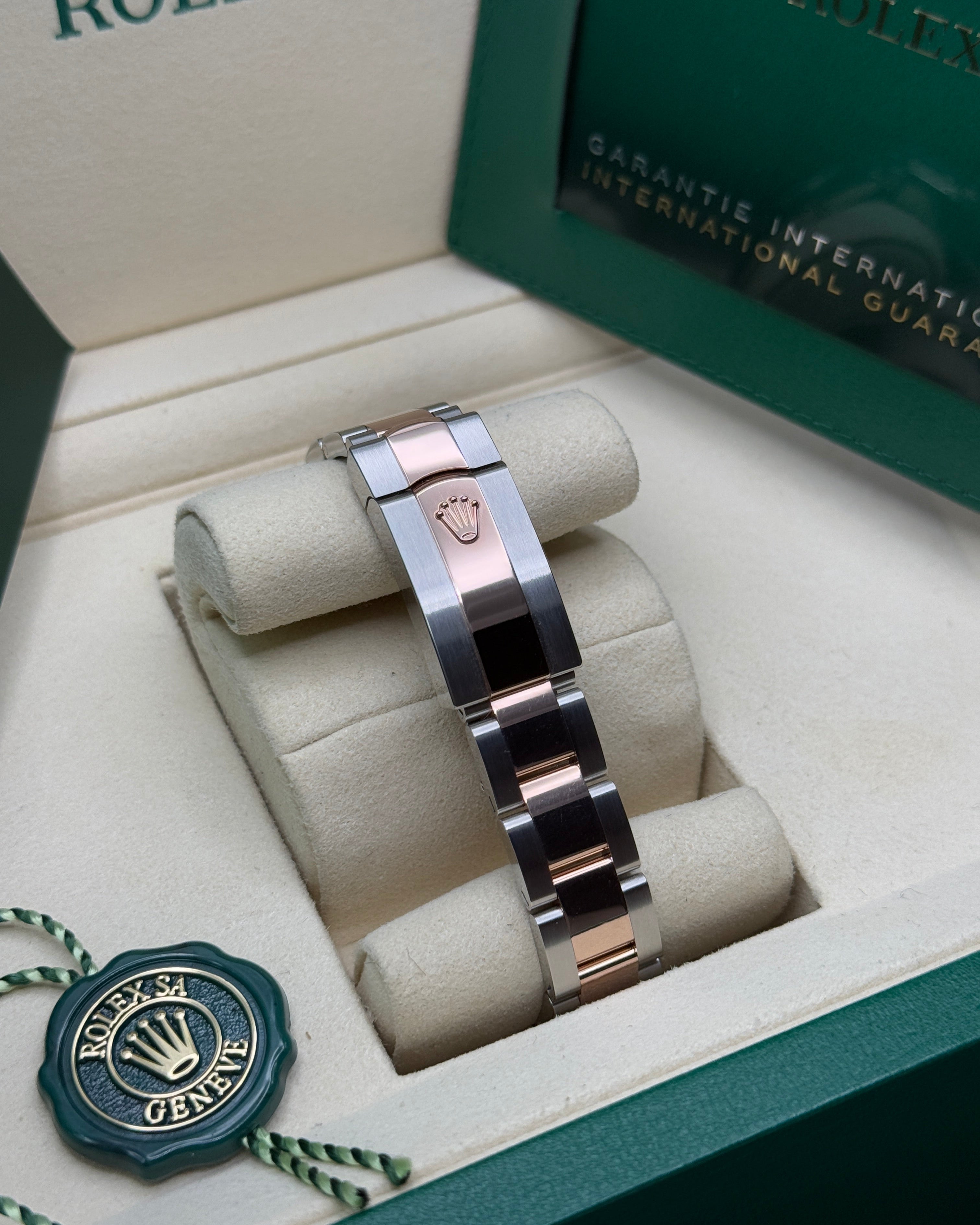 Datejust 31 Everose Gold Two-Tone Silver Diamond Luxury Watch