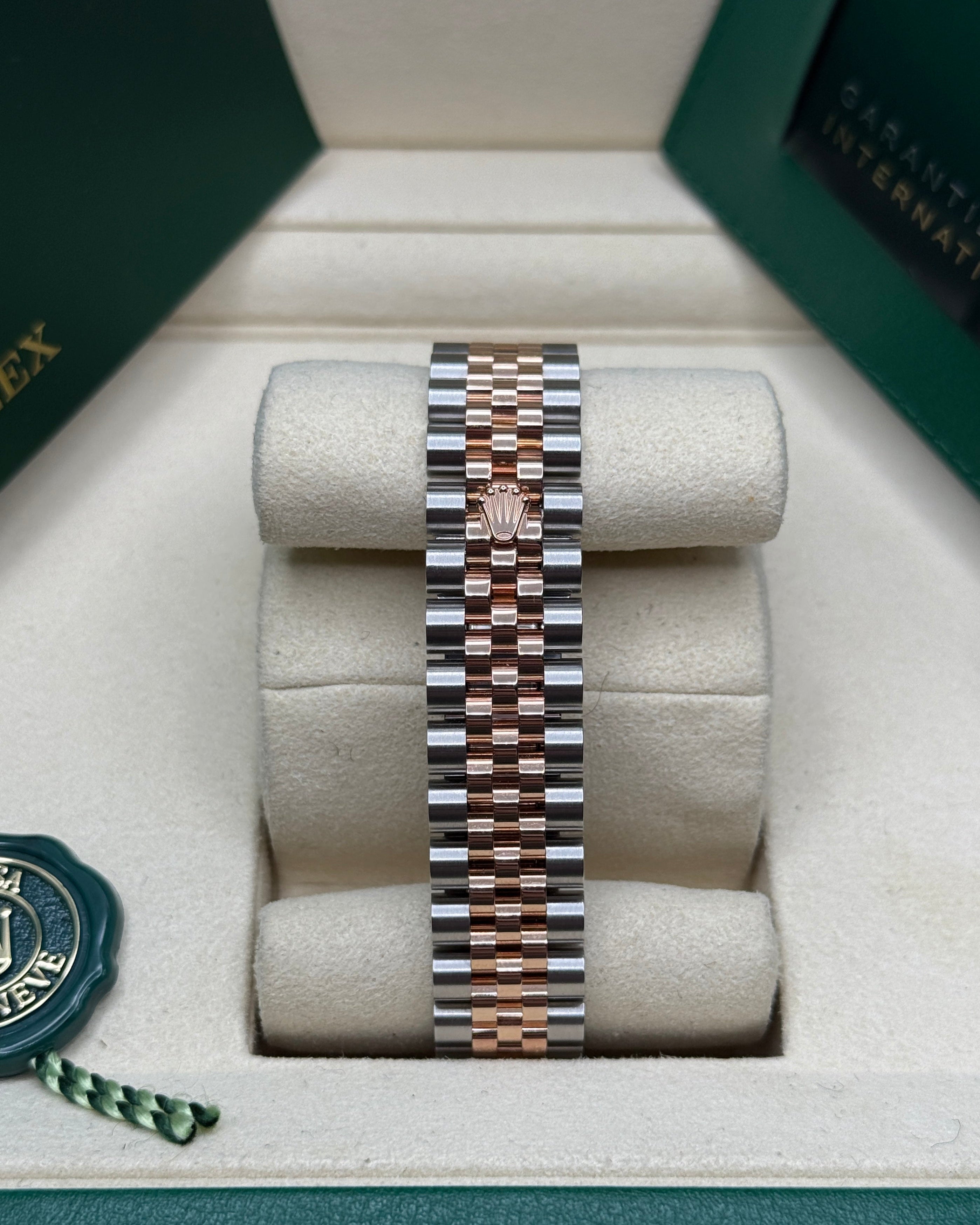 Datejust 31 Everose Gold Two-Tone Silver Diamond Luxury Watch